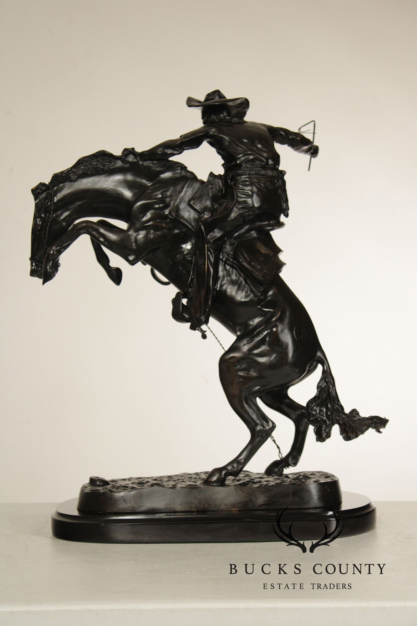 Frederic Remington Bronze Statue, 'Bronco Buster'