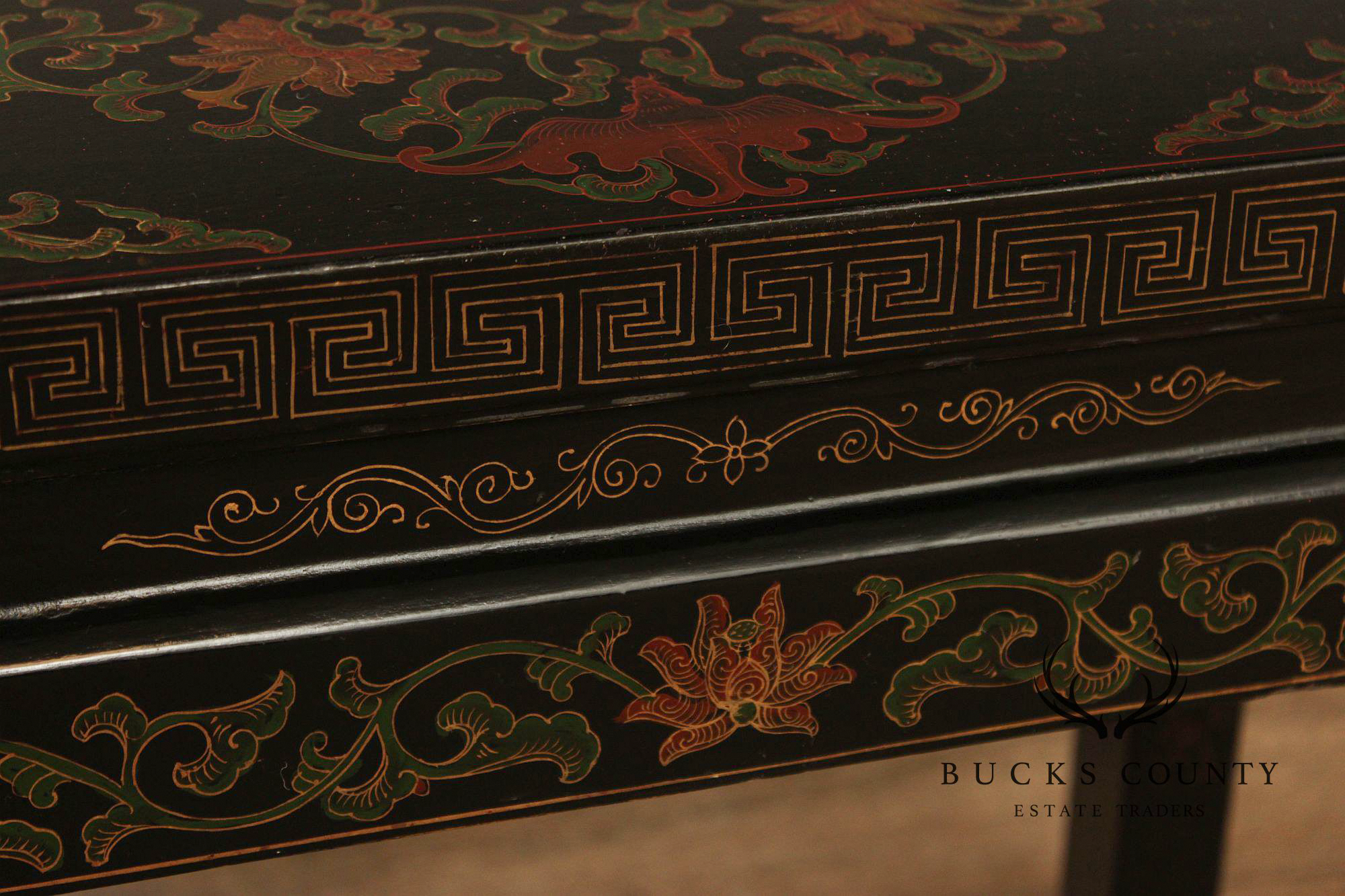 Vintage Asian Lacquered Coffee or Side Table