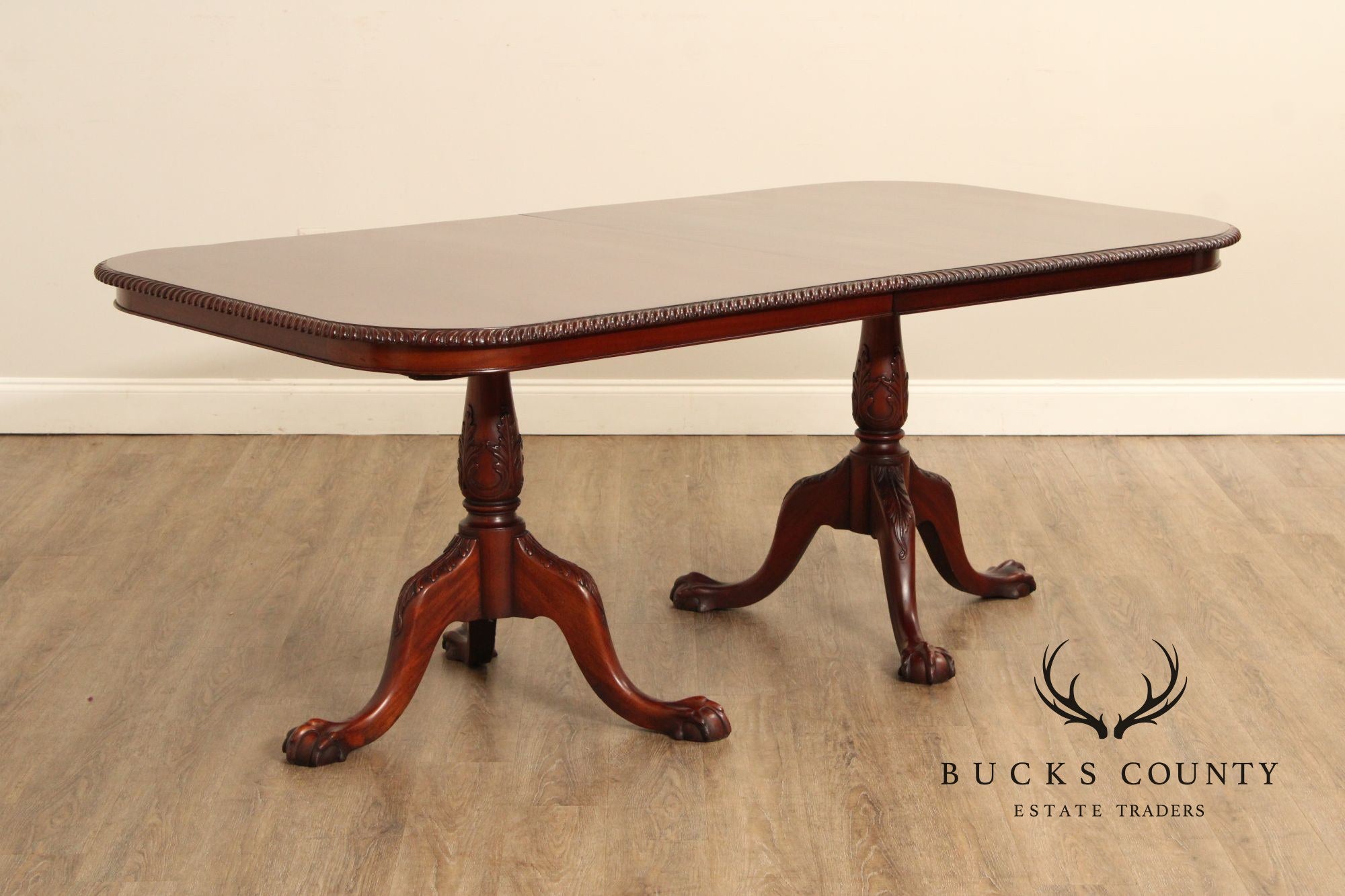 Georgian Style Mahogany Double Pedestal Dining Table