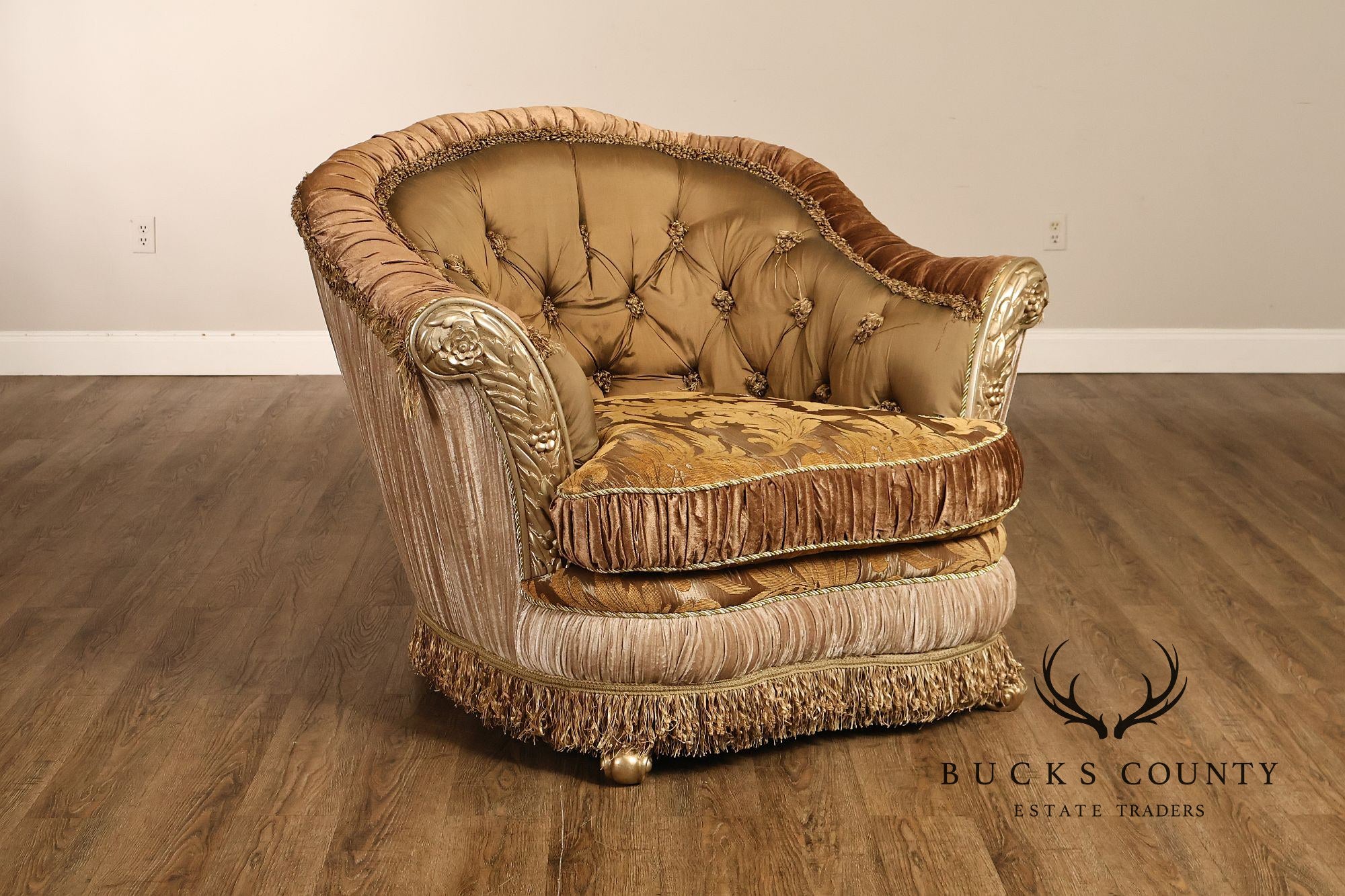 Italian Renaissance Style Upholstered Club Chair