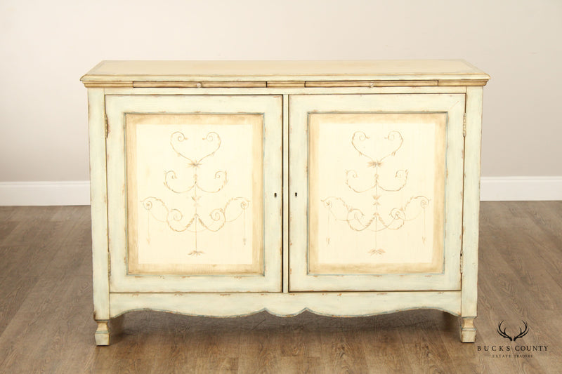 Century Furniture Italian Rustic European Style Distress Painted Buffet Sideboard