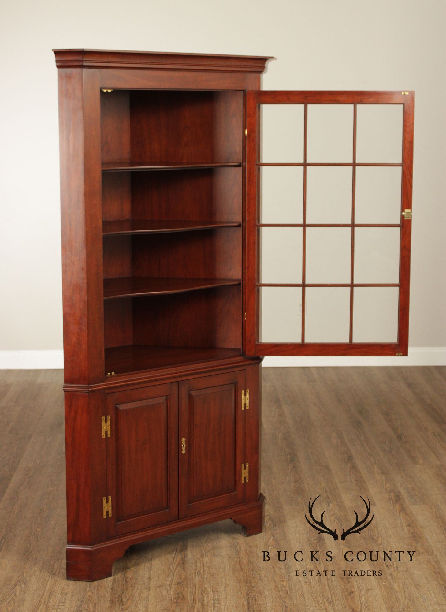 Henkel Harris Traditional Cherry Corner Cupboard