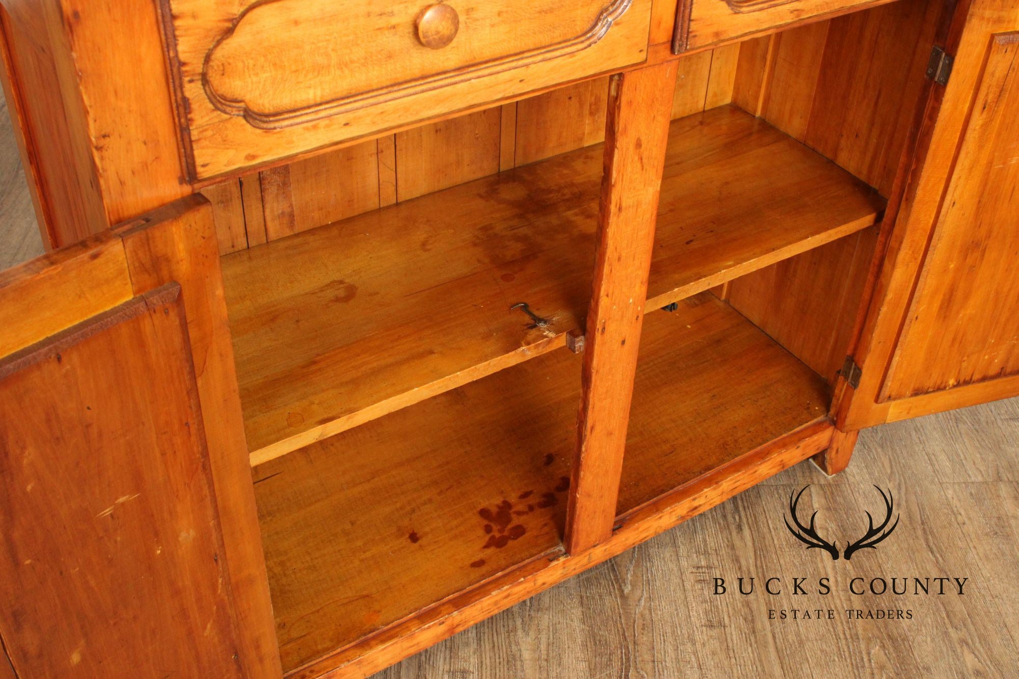 Antique Pine Jelly Cupboard Cabinet