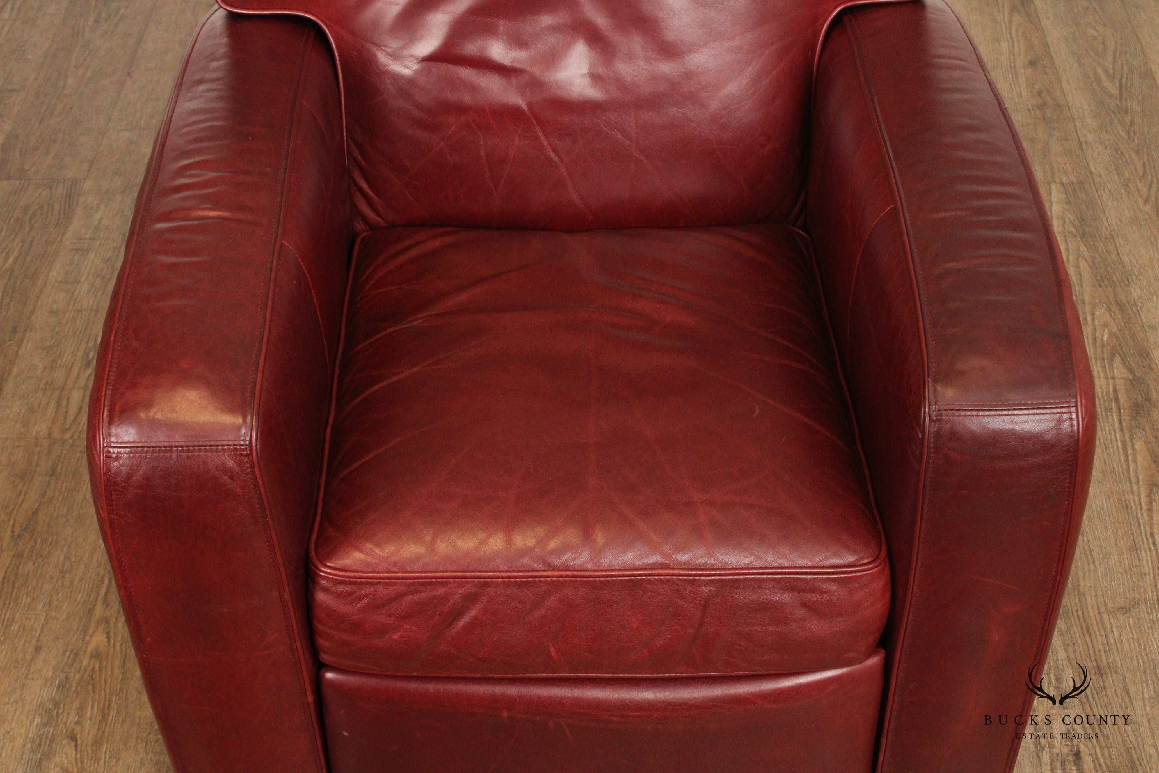 Crate & Barrel Leather Recliner