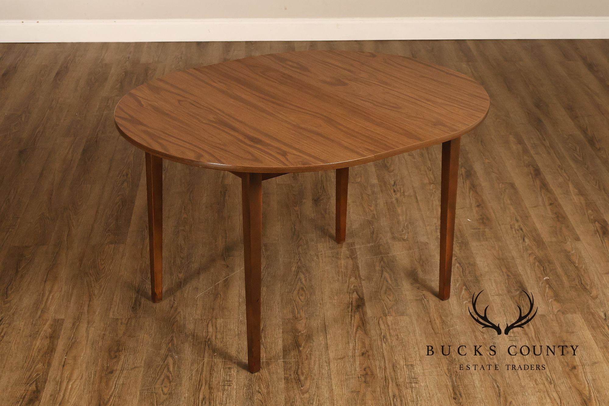 Mid Century Modern Round Expandable Dining Table