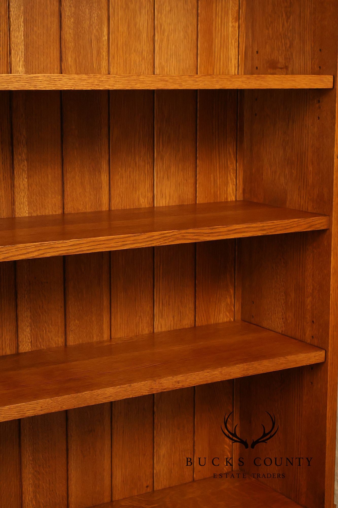 Stickley Mission Collection Oak Open Double Bookcase