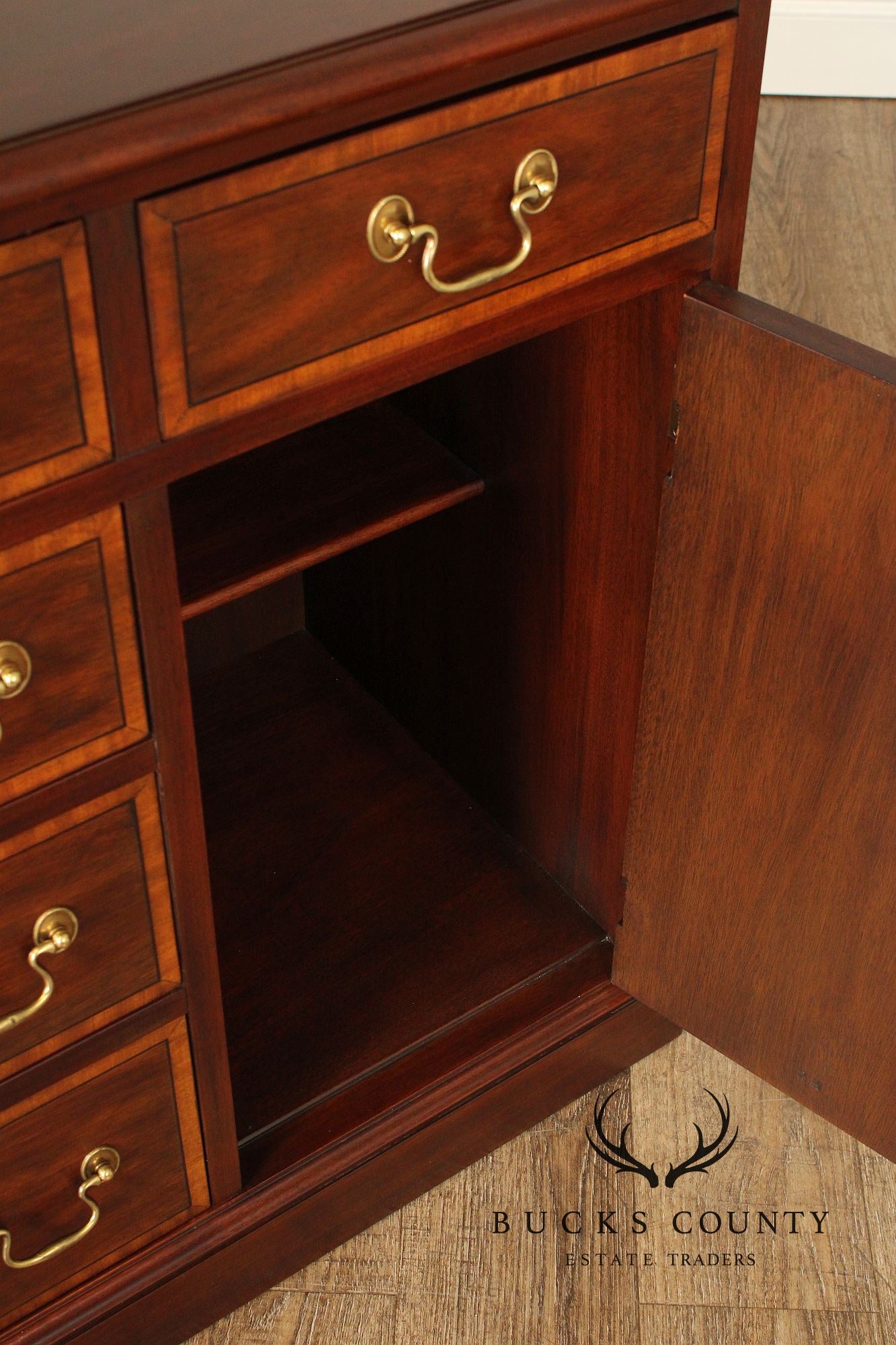 Henkel Harris Georgian Style Inlaid Mahogany Sideboard