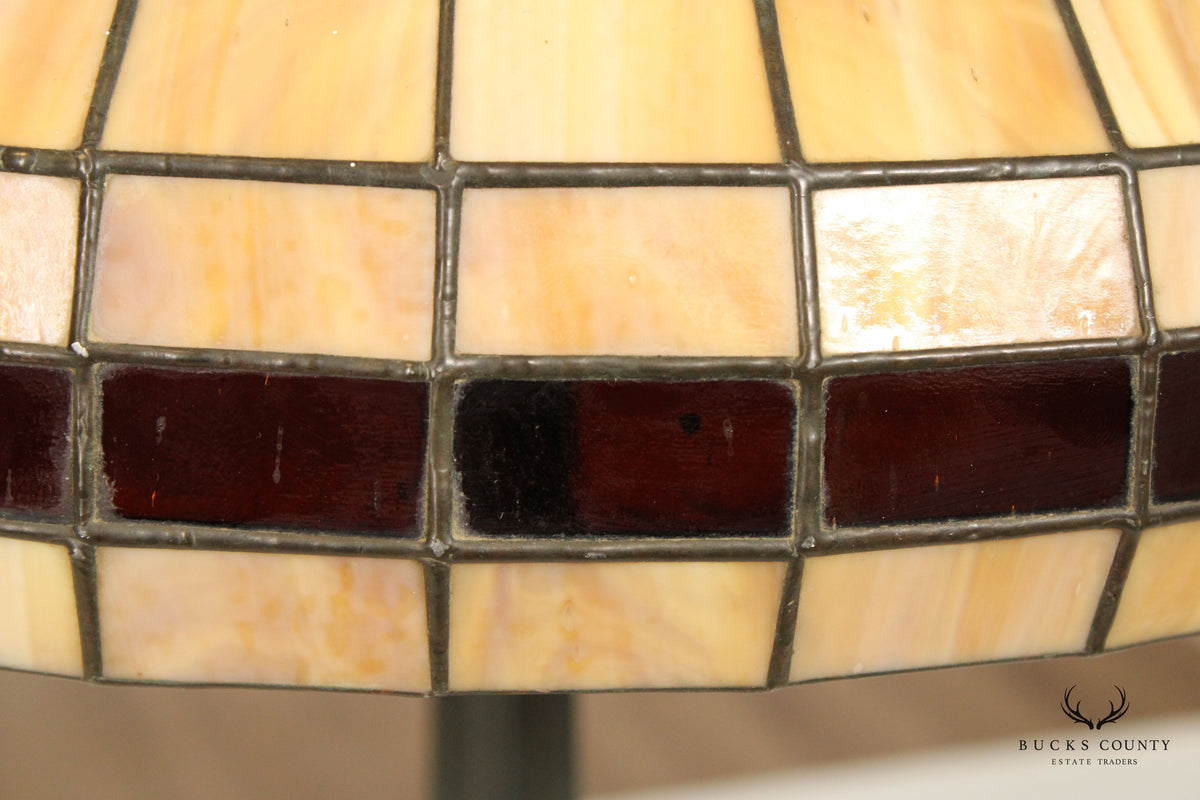 Arts & Crafts Leaded Glas Table Lamp