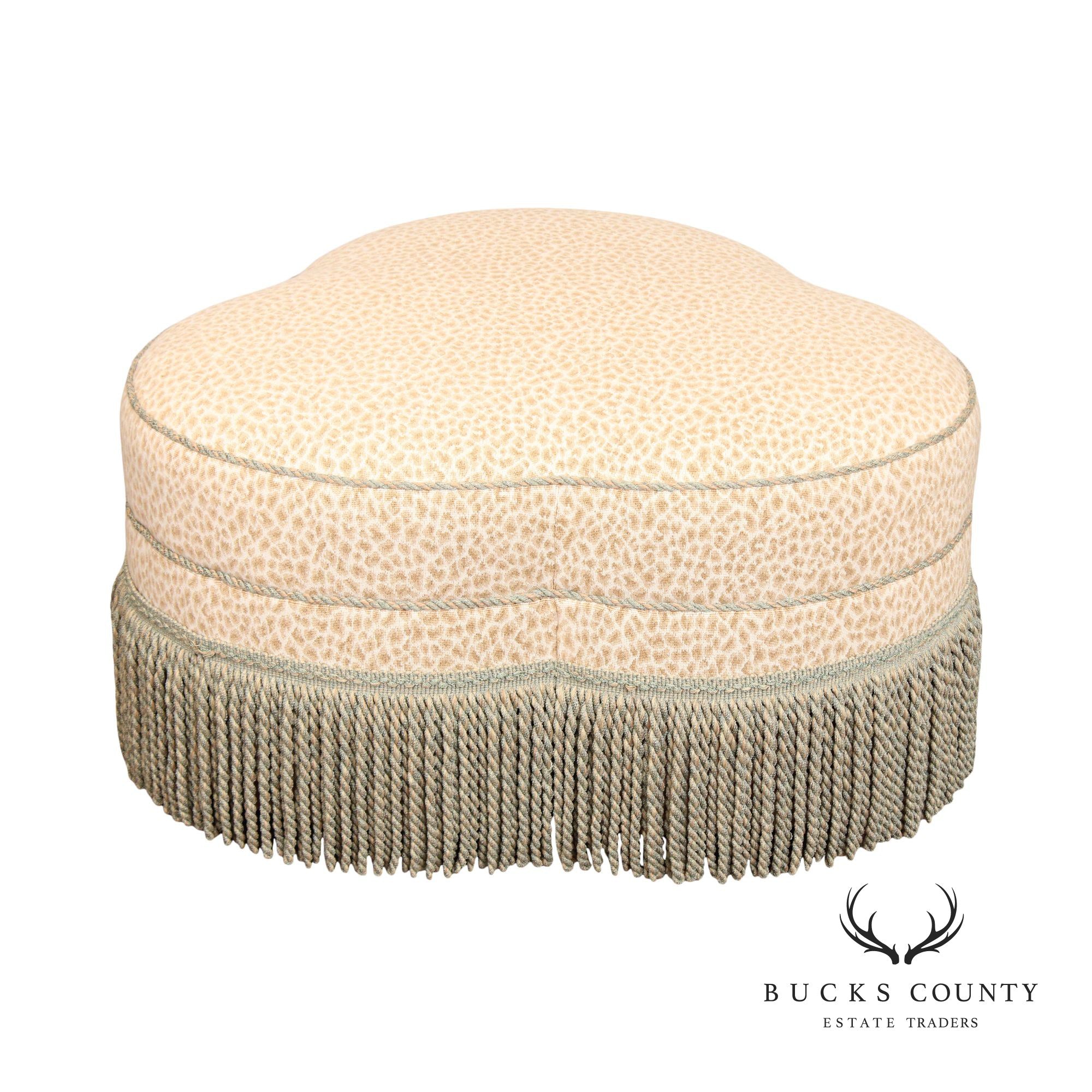 Sherrill Furniture Traditional Fringed Ottoman