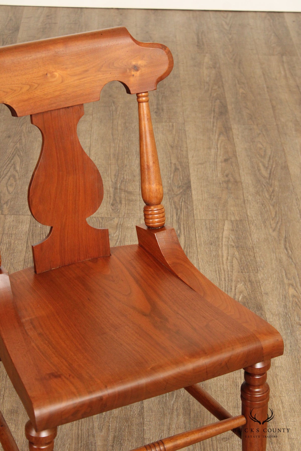 Branson Snider Benchmade Set of Four Cherry Dining Side Chairs