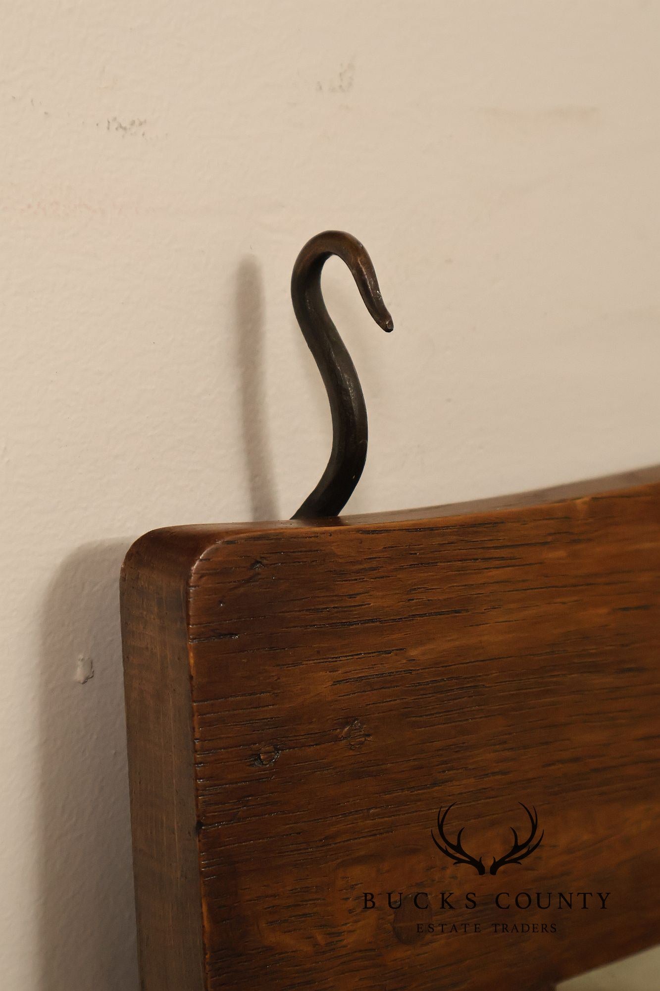 Gustav Stickley Antique Mission Oak Wall Mirror With Coat Hooks #66