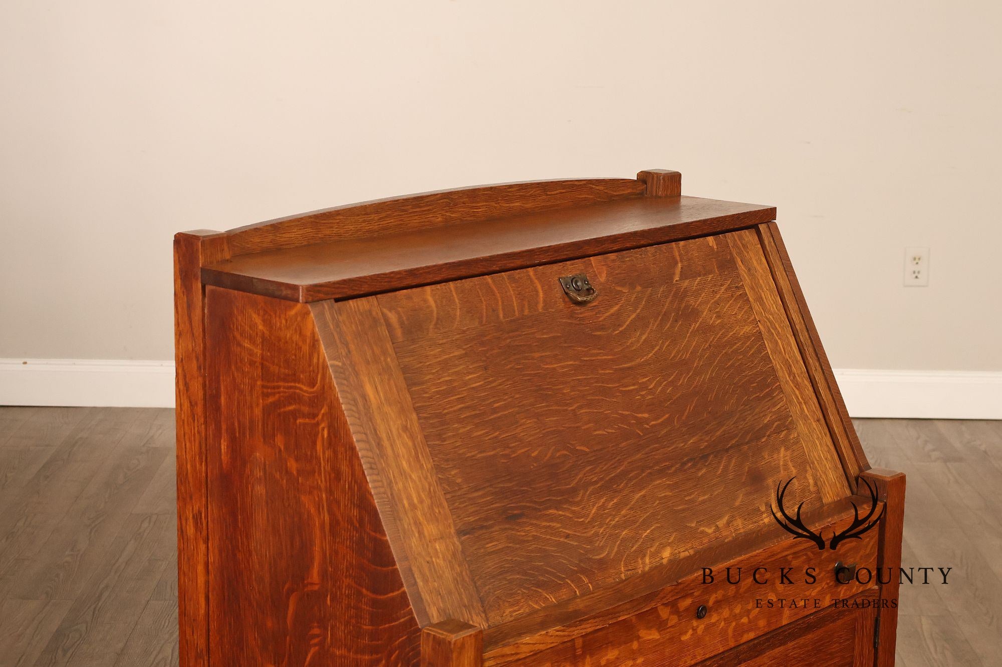 Limbert Arts And Crafts Antique Oak Slant Drop Front Writing Desk