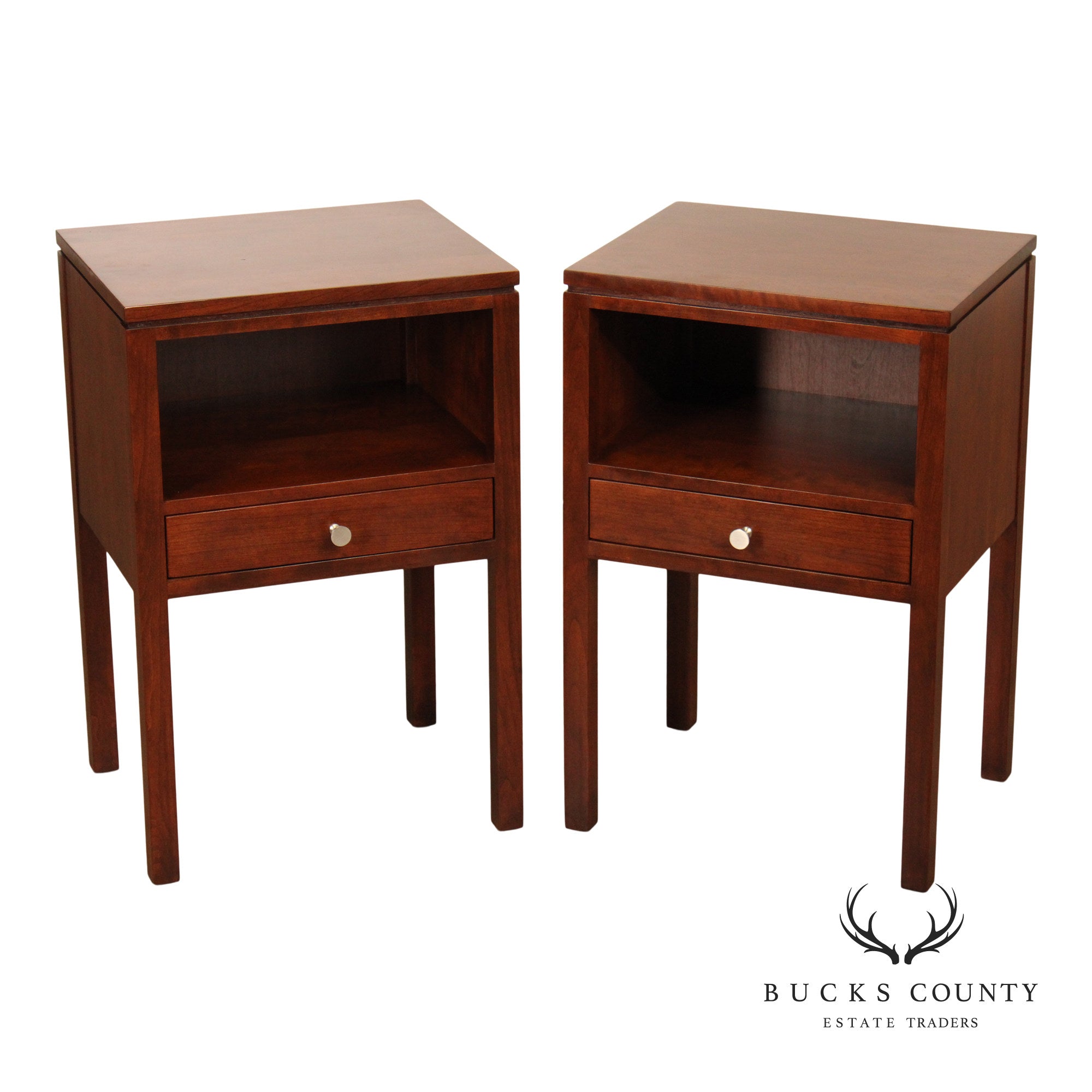 Stickley Metropolitan Collection Pair of Cherry Night Tables