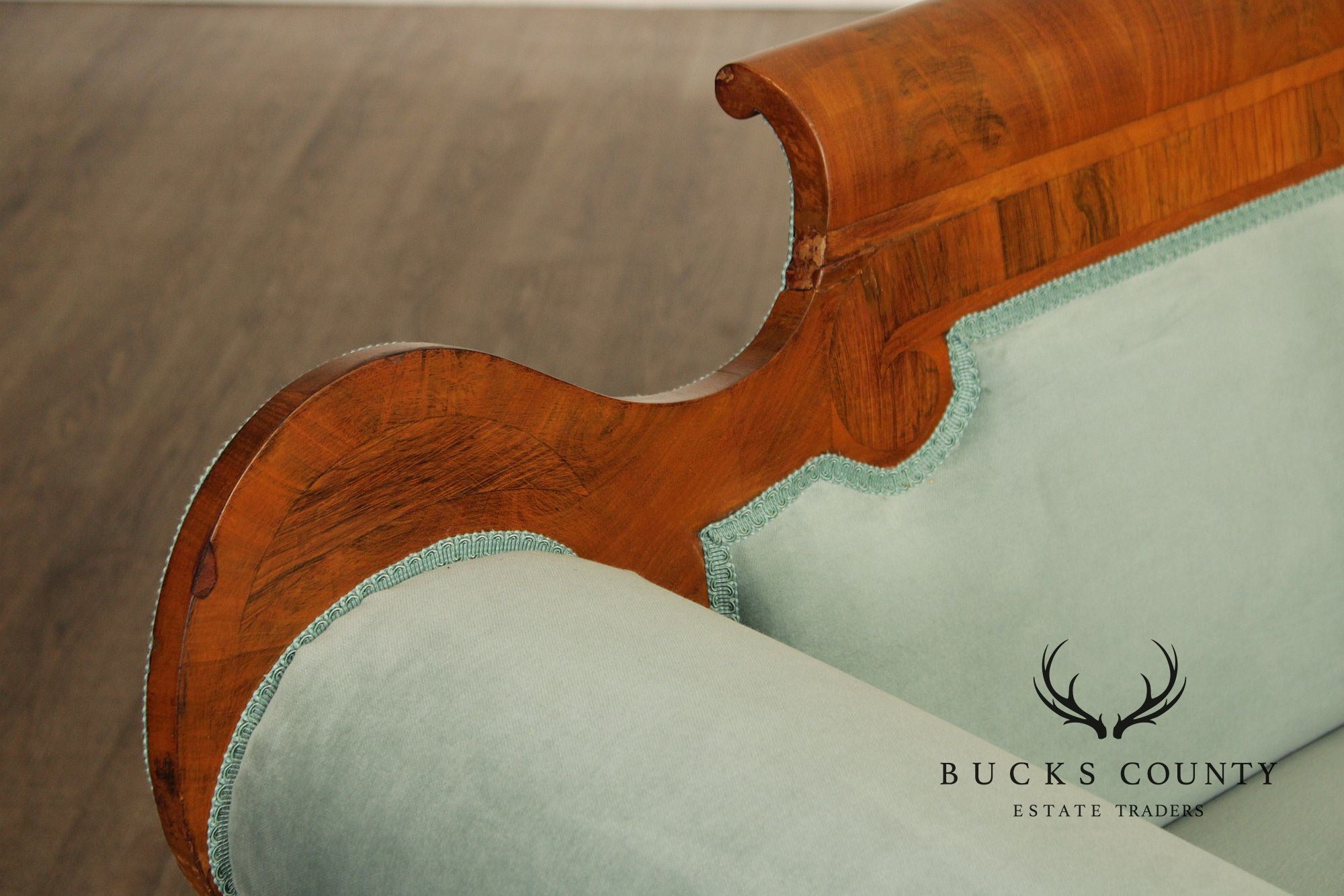 Antique American Empire Carved Mahogany Sofa