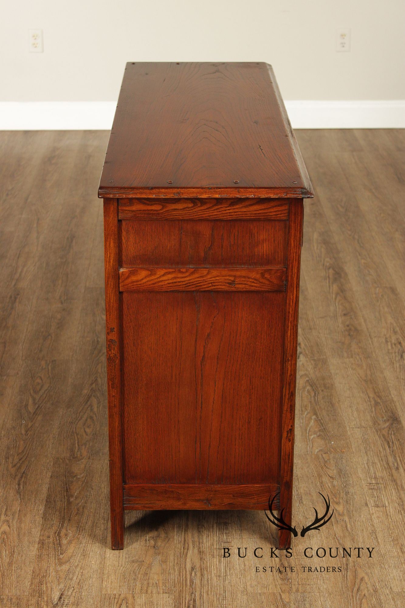 Bevan Funnell English Carved Oak Buffet Sideboard