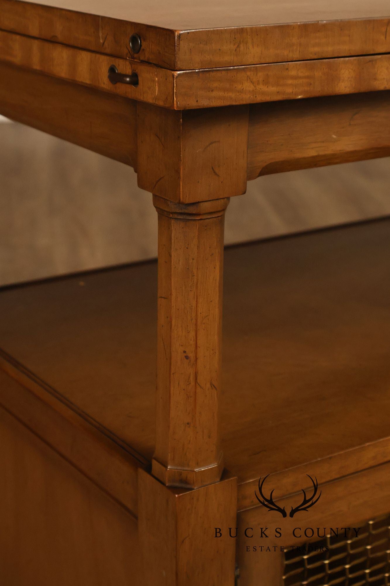 Henredon Vintage Walnut Drop Leaf Server Bar Cart