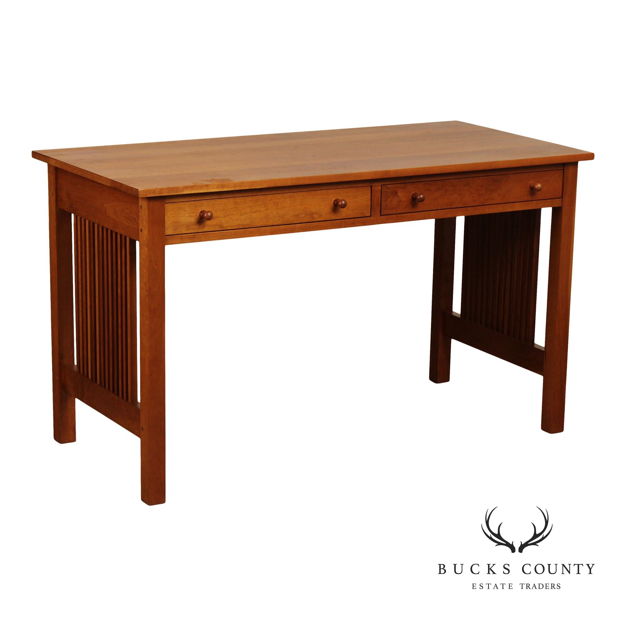 Stickley Mission Collection Cherry Spindle Library Desk