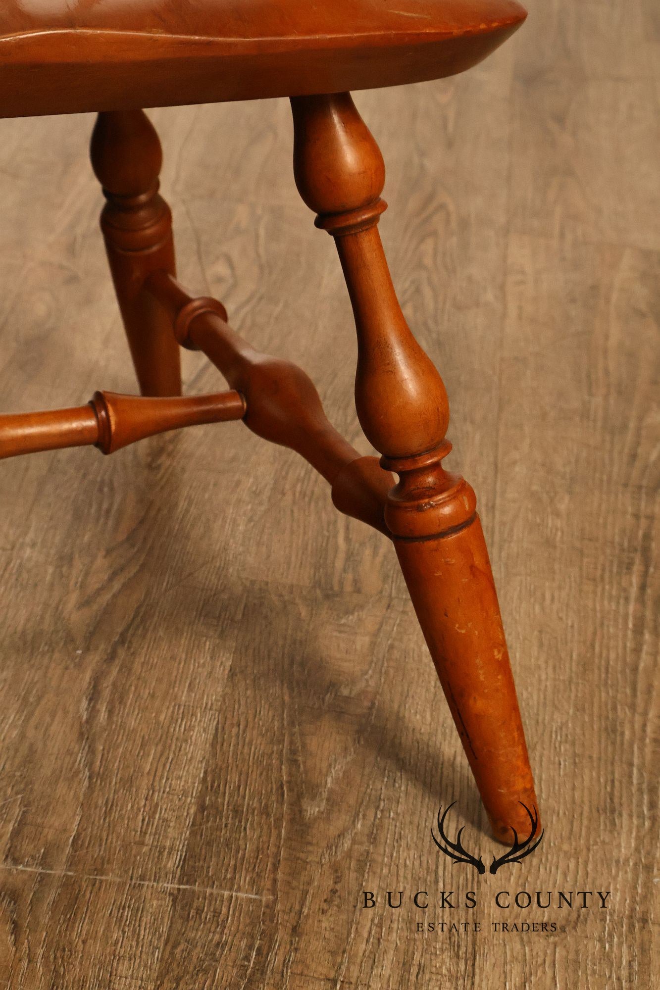 Conant Ball Maple Windsor Armchair With Scroll Crest Rail