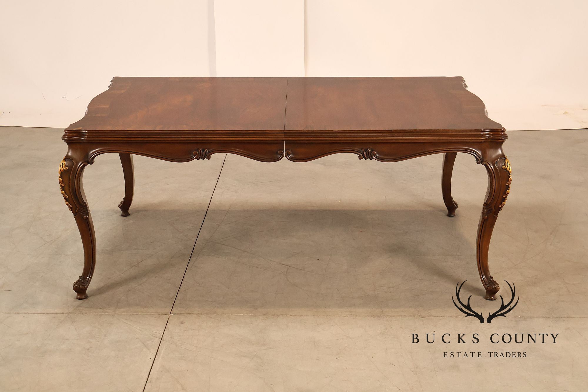 Karges French Louis XV Style Walnut Expandable Dining Table