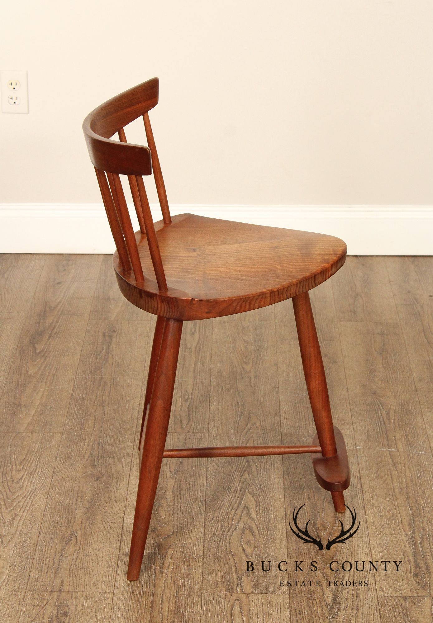 George Nakashima Pair of Walnut 'Mira' Stools