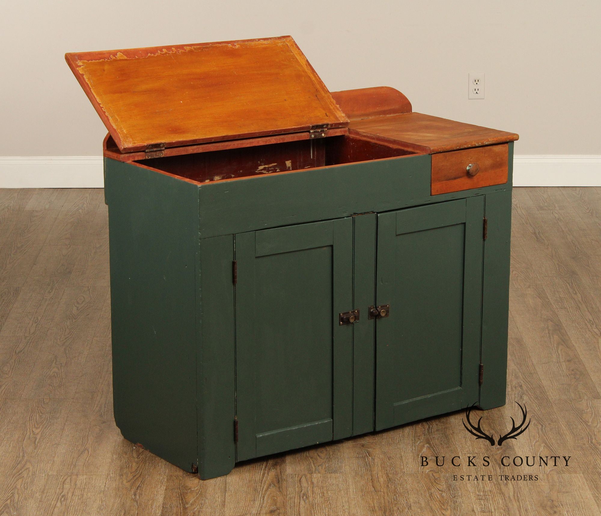 Antique Primitive Painted Dry Sink