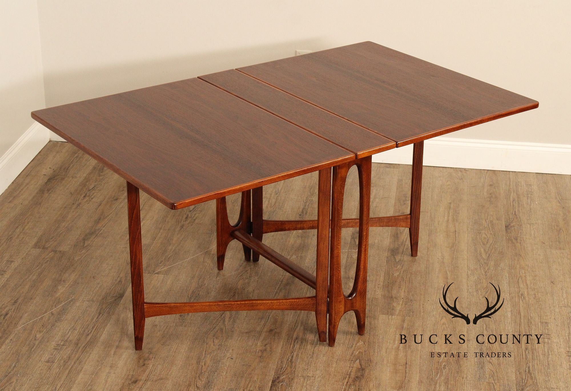 Kleppe Møbelfabrik Danish Modern Walnut Drop Leaf Table