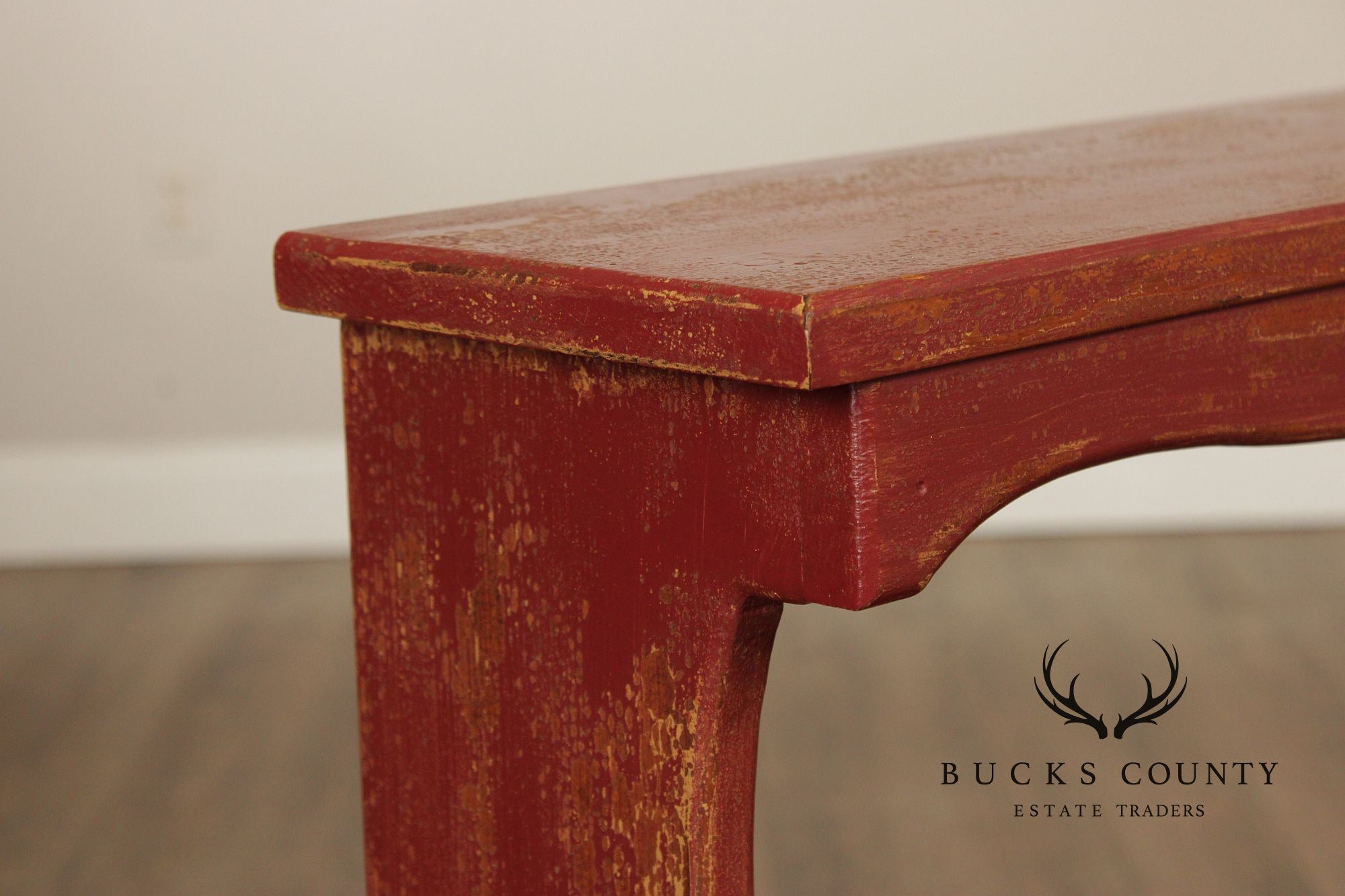 Primitive Painted Three-Tier Display Shelf