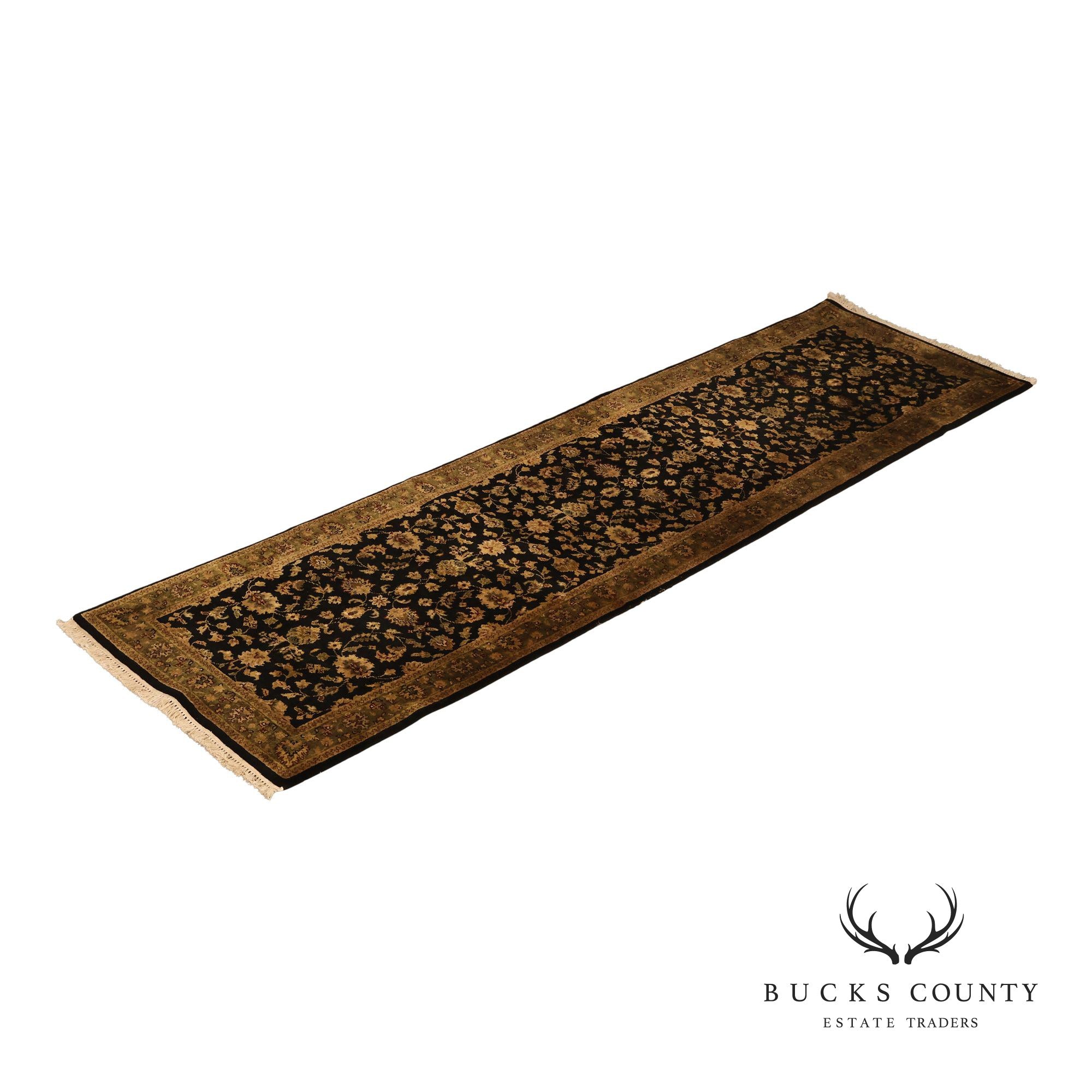 Hand Knotted Traditional Wool Floral Runner Rug