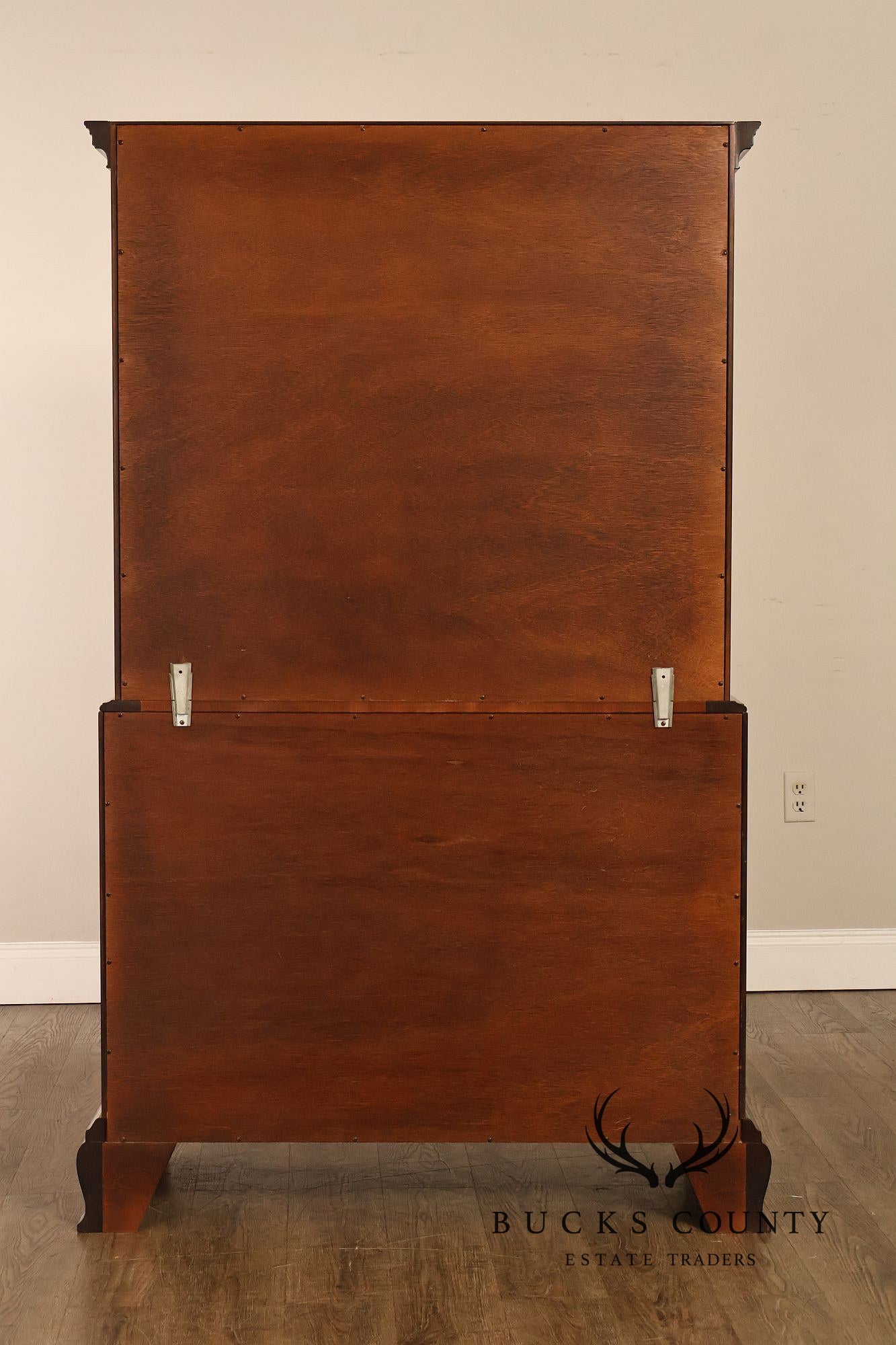 Kittinger Mahogany 10 Drawer Chippendale Style Chest-on-Chest Tall Dresser