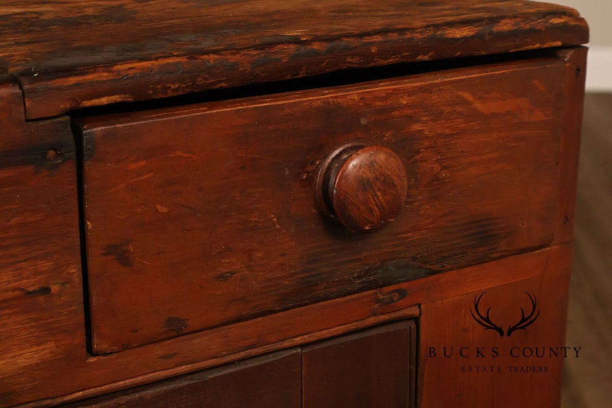 Antique Farmhouse Pine Dry Sink