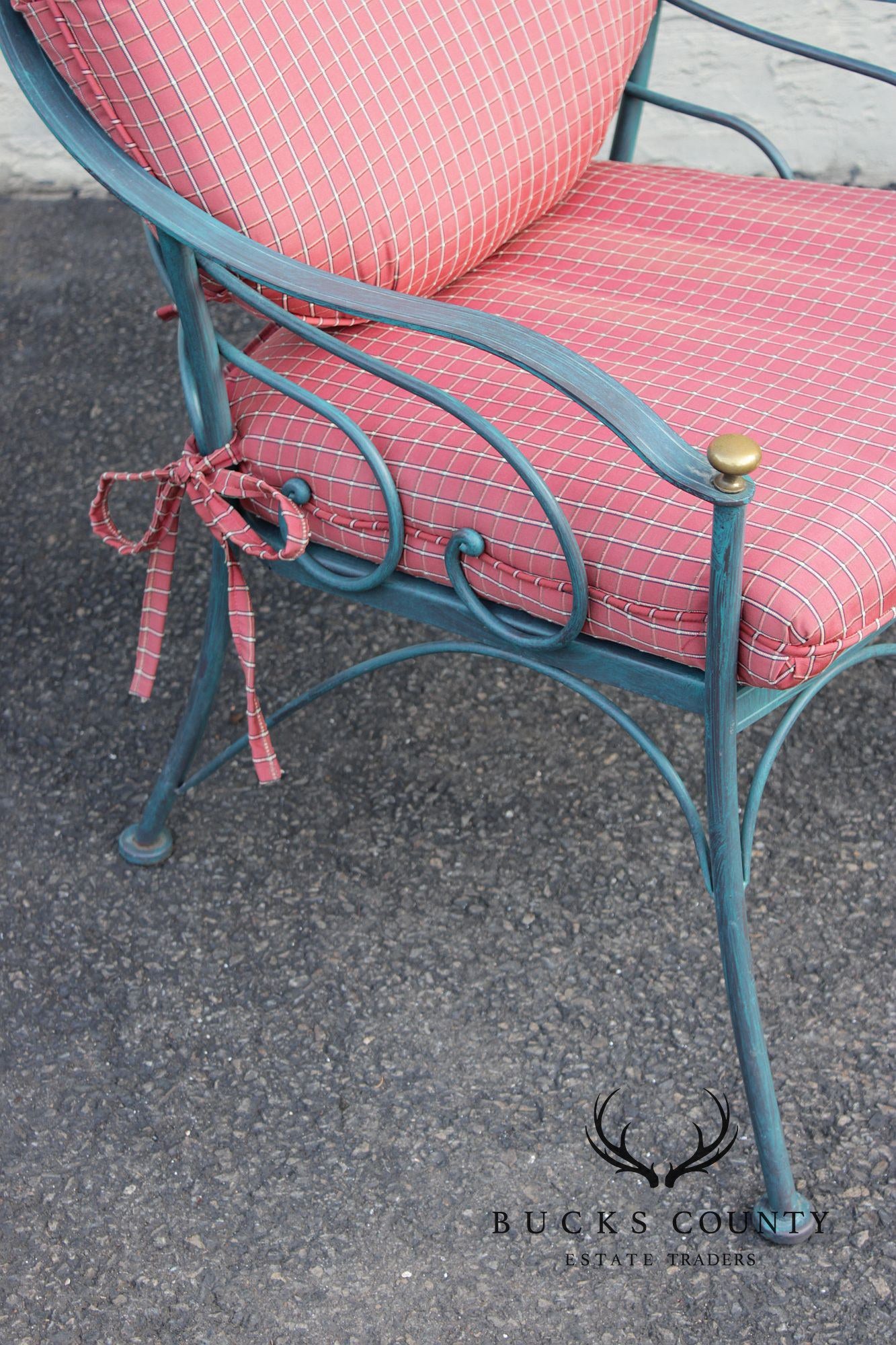 Woodard French Country Wrought Iron Five-Piece Patio Dining Set