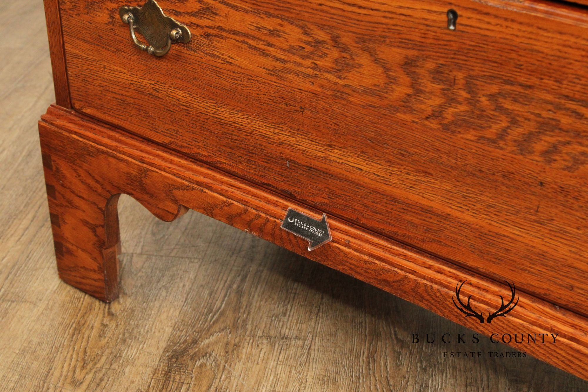 Lineage Chippendale Style Oak Door Chest