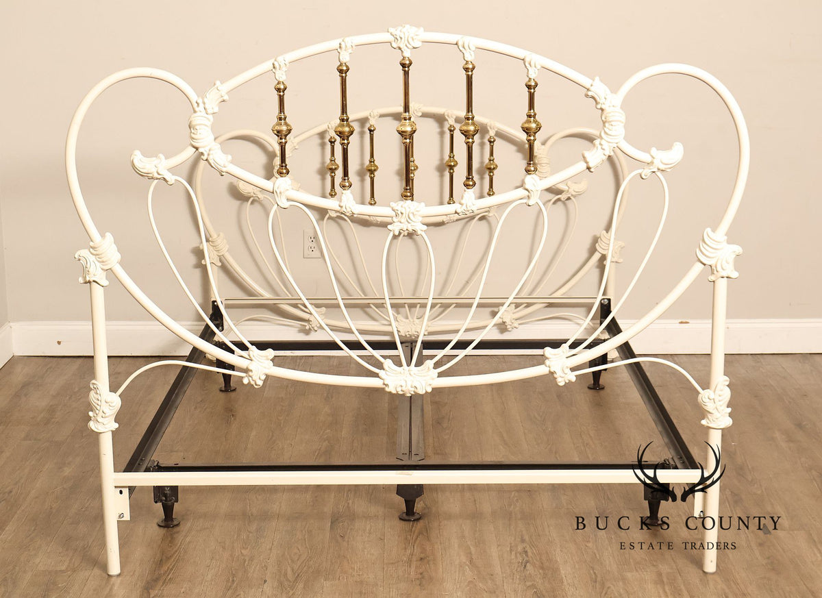 Elliott’s Designs, Inc. Wrought Iron and Brass Queen Bed