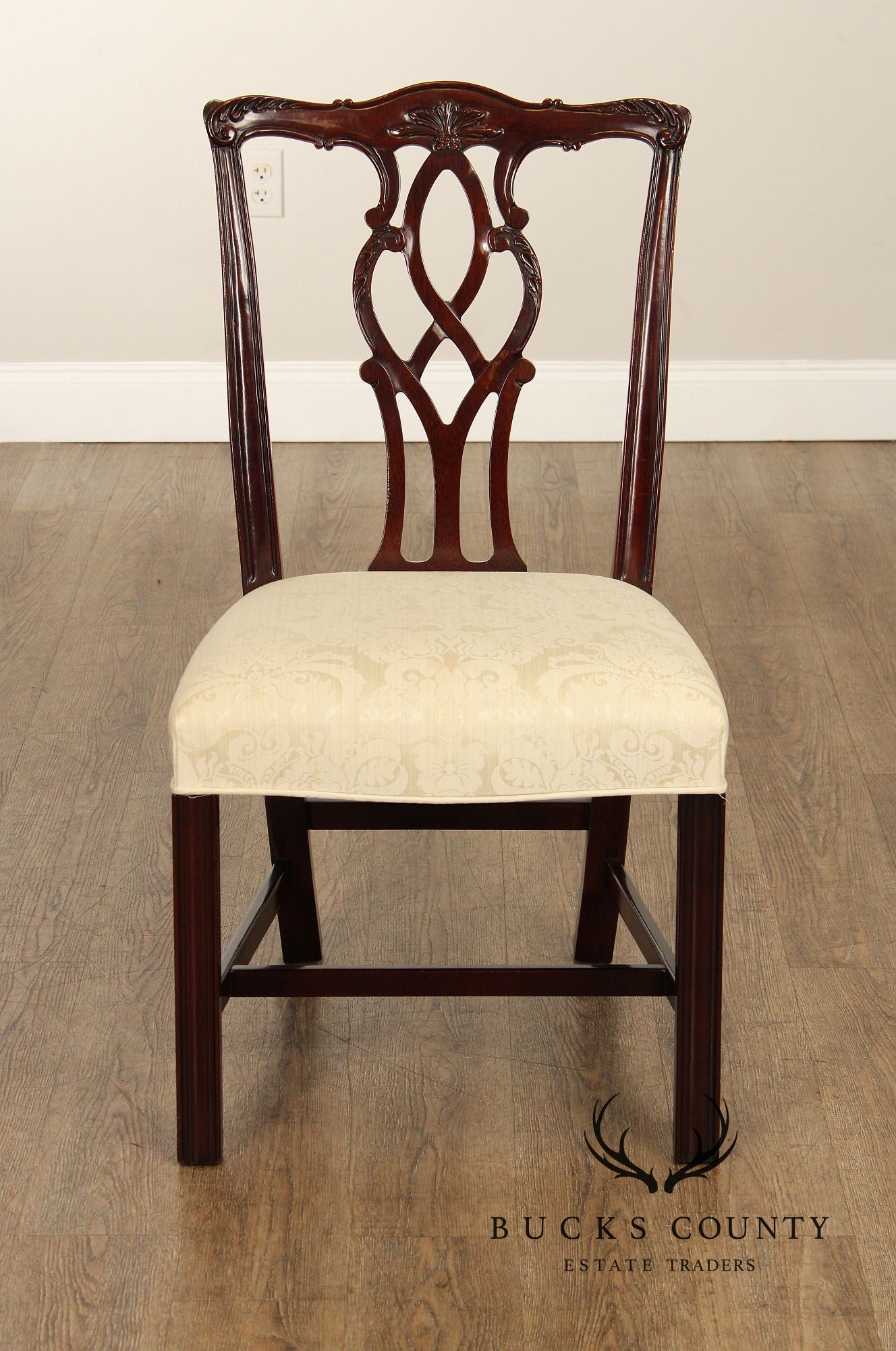 Kindel Chippendale Style Set of Six Mahogany Dining Chairs