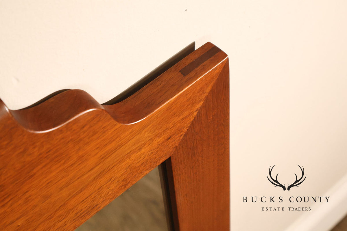 E.A. Clore Custom Walnut Hanging Wall Mirror