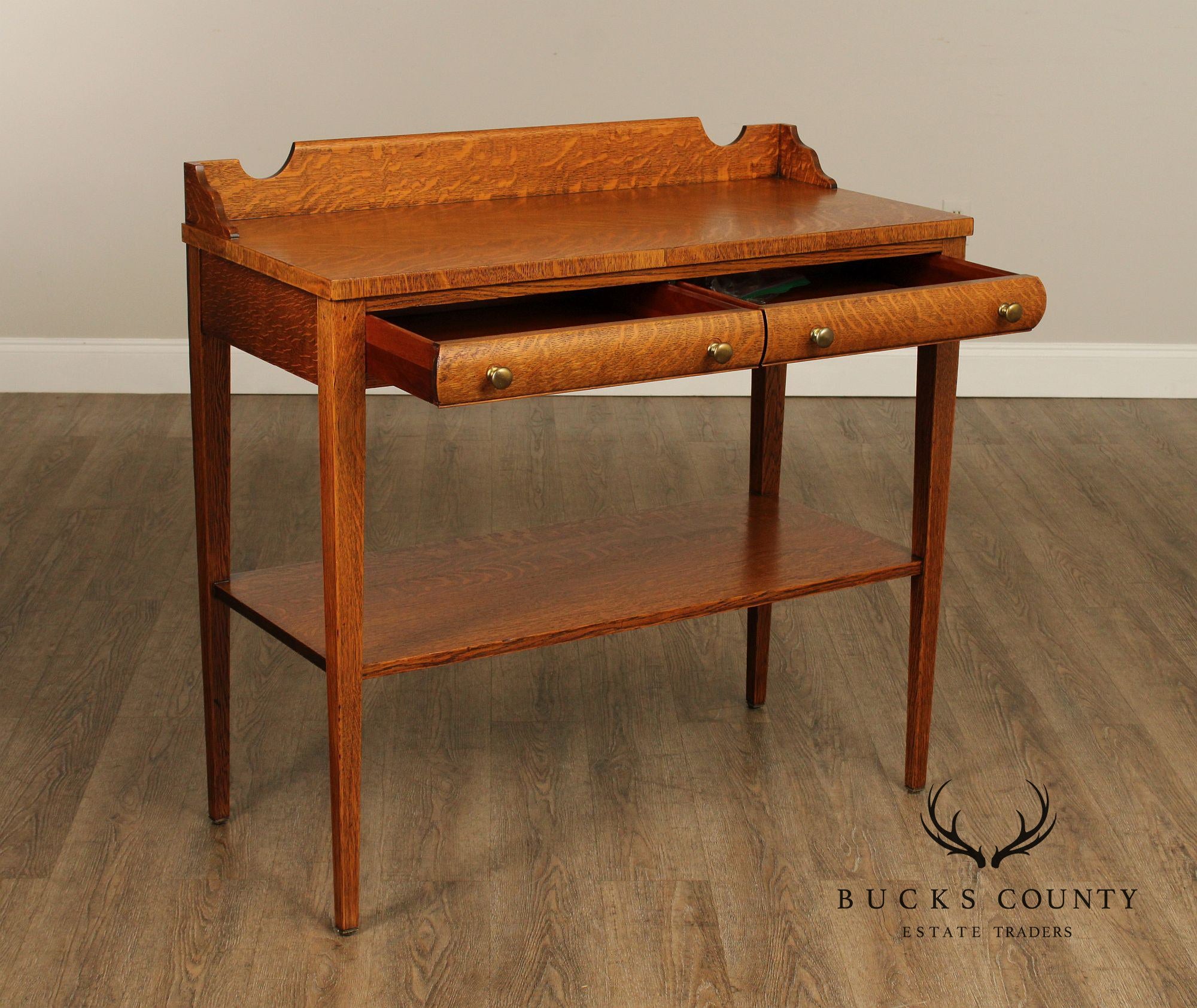 Antique Oak Two Tier Server Sideboard