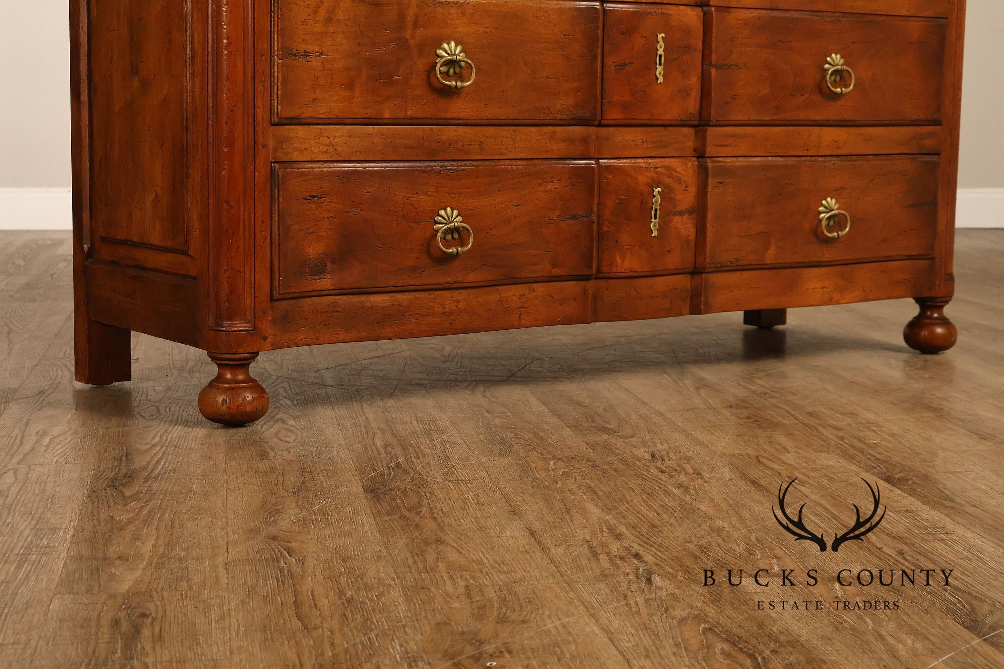 Don Ruseau Custom Continental Style Walnut Chest Of Drawers