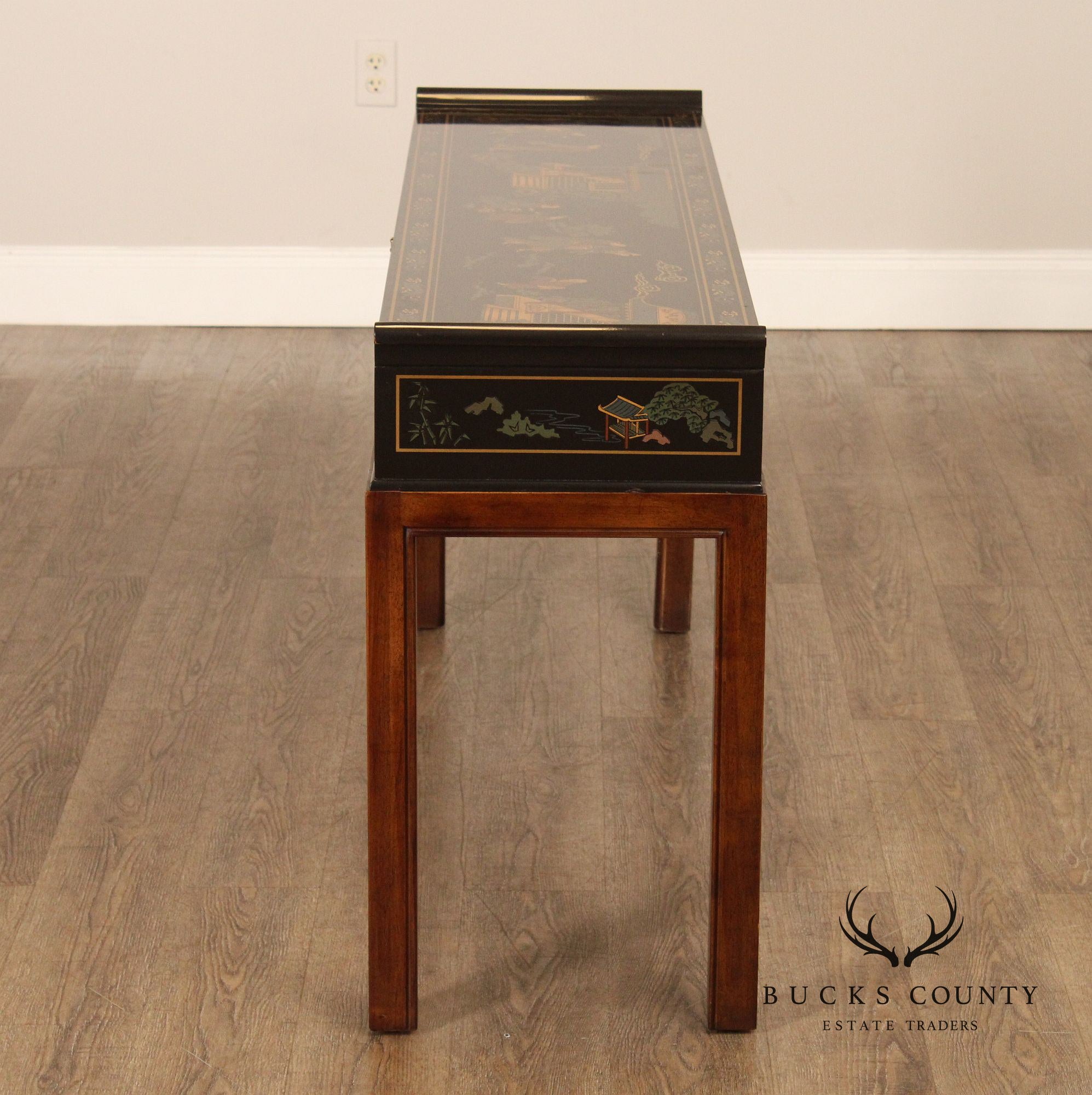 Drexel Heritage Chinoiserie Decorated Console Table