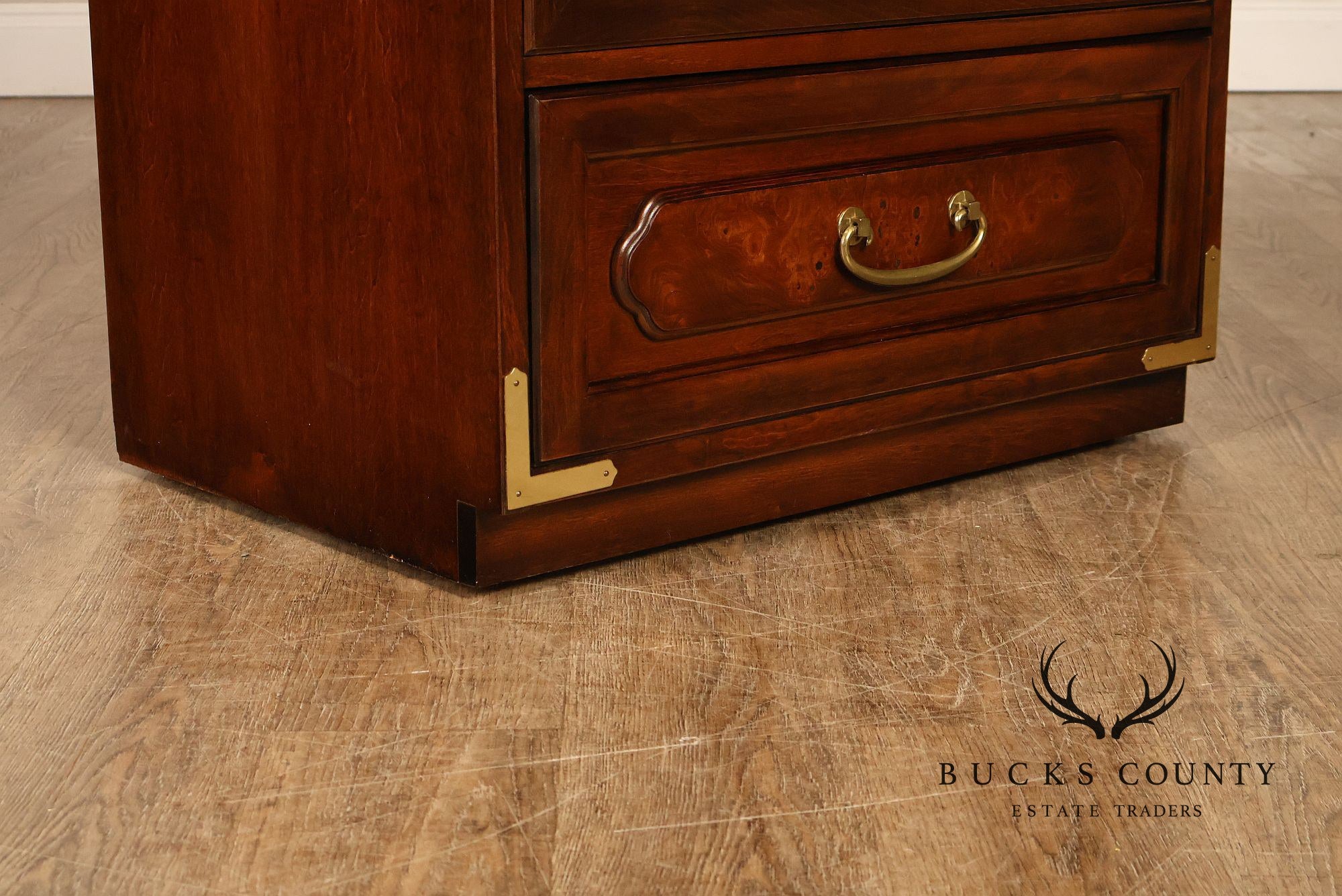 Bernhardt Pair Of Asian Campaign Style Linen Cabinets