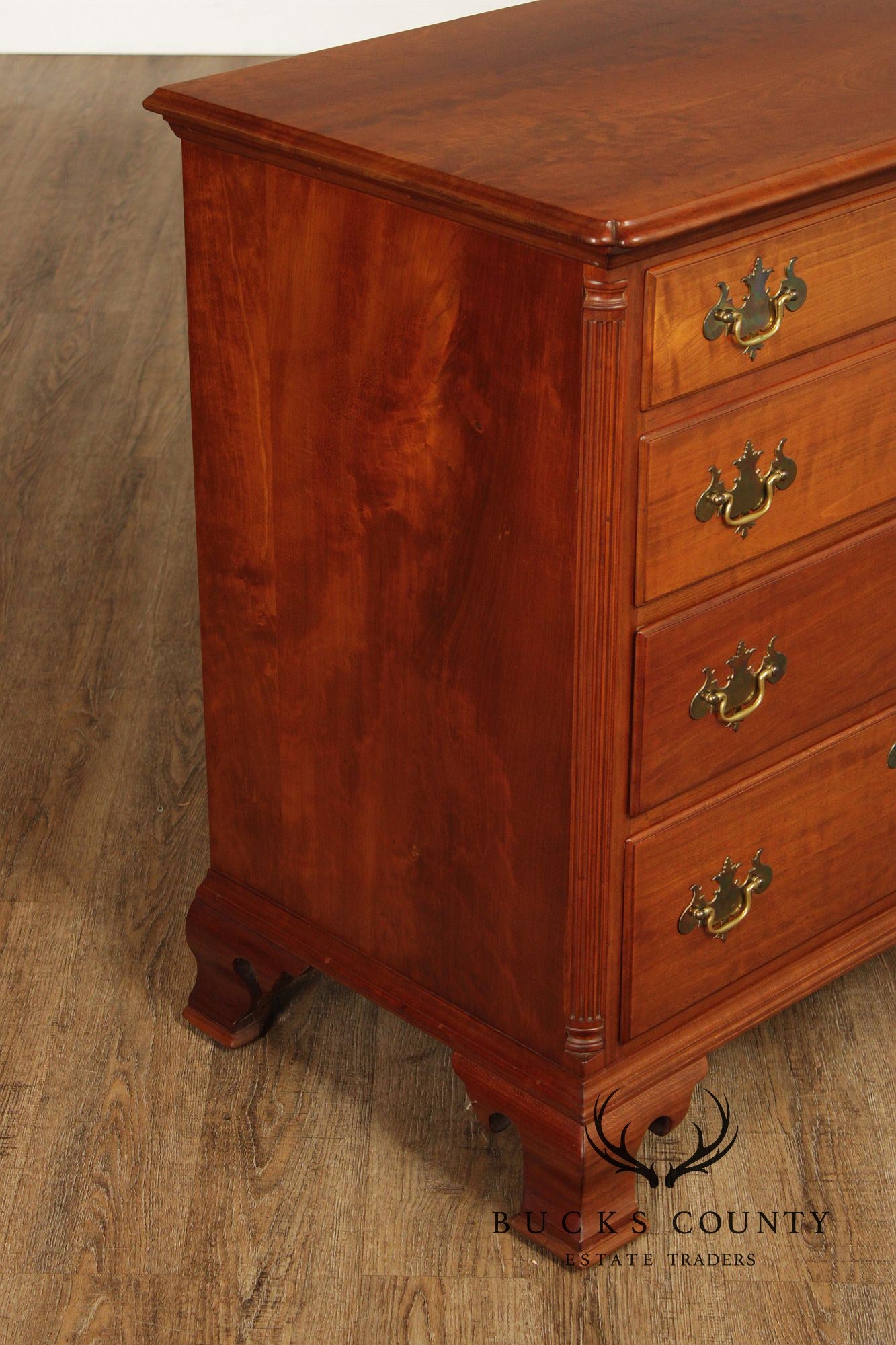Robert Whitley Chippendale Style  Hand Crafted Cherry Chest Of Drawers