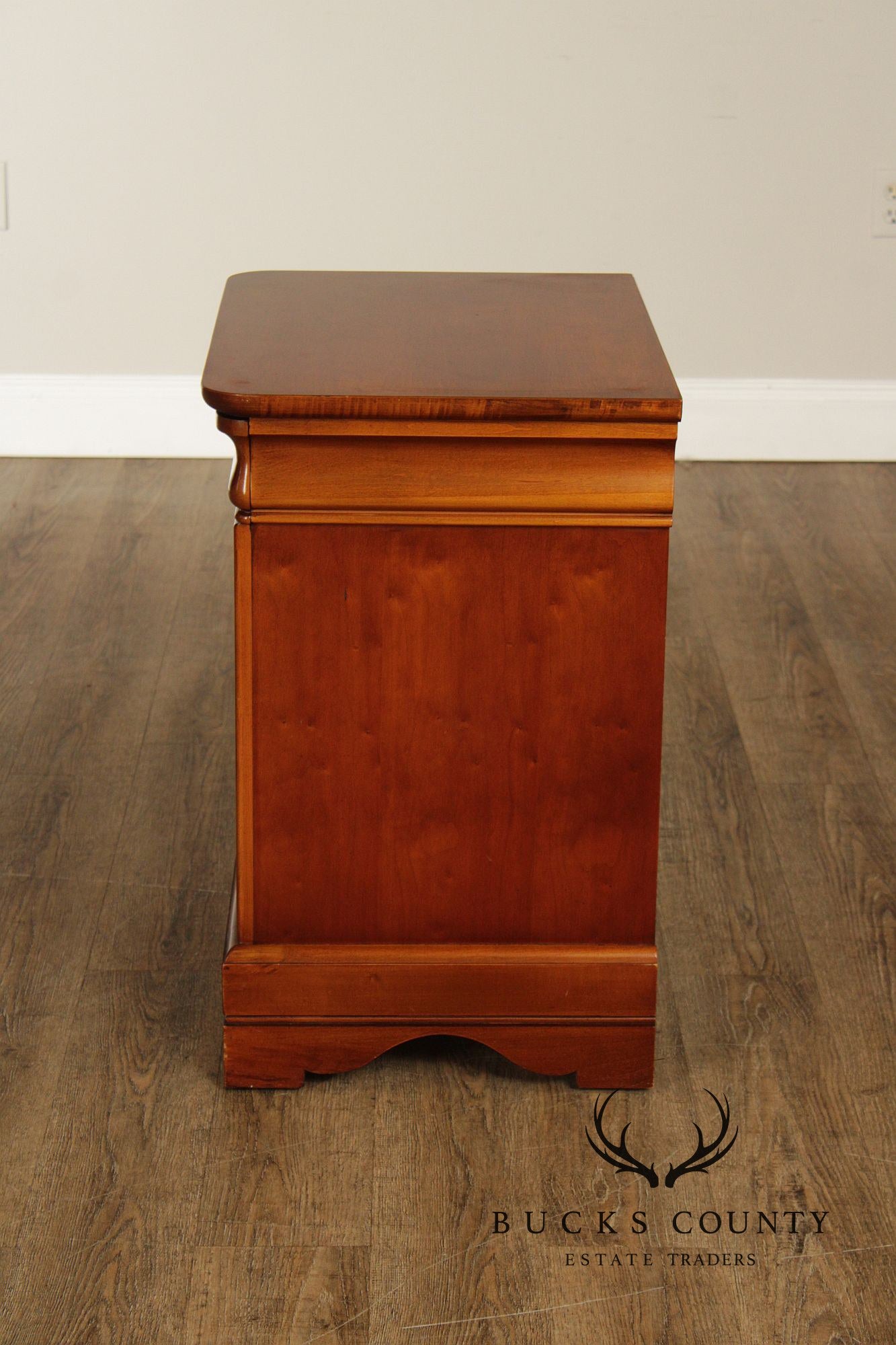 Lexington 'Chez Michelle' Pair Of Cherry Louis Philippe Style Three-Drawer Nightstands