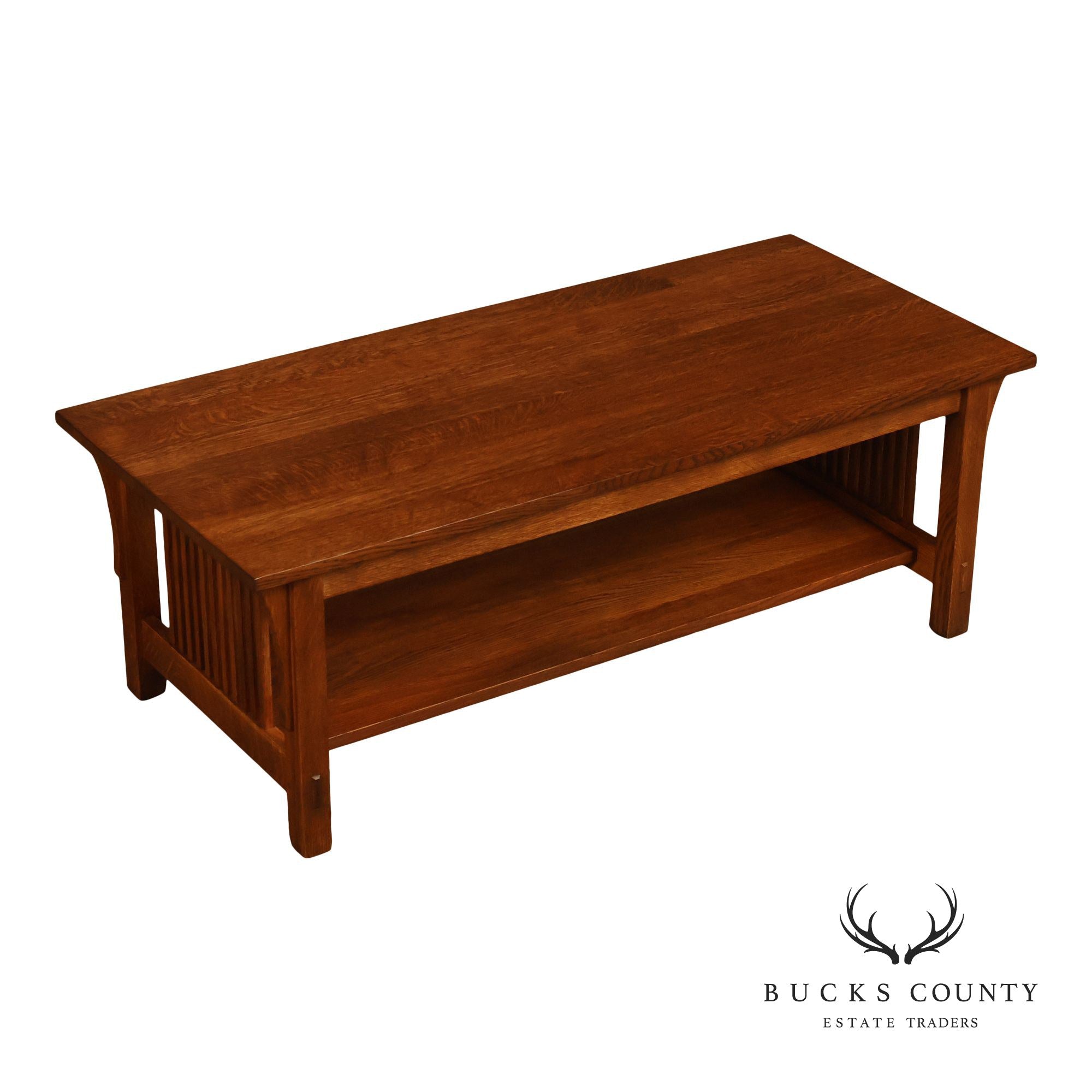 Stickley Mission Collection Oak Spindle Coffee Table