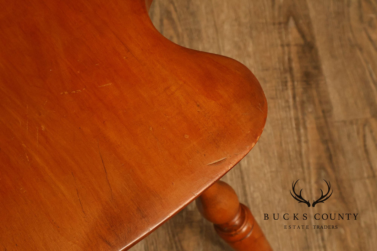 Conant Ball Maple Windsor Armchair With Scroll Crest Rail
