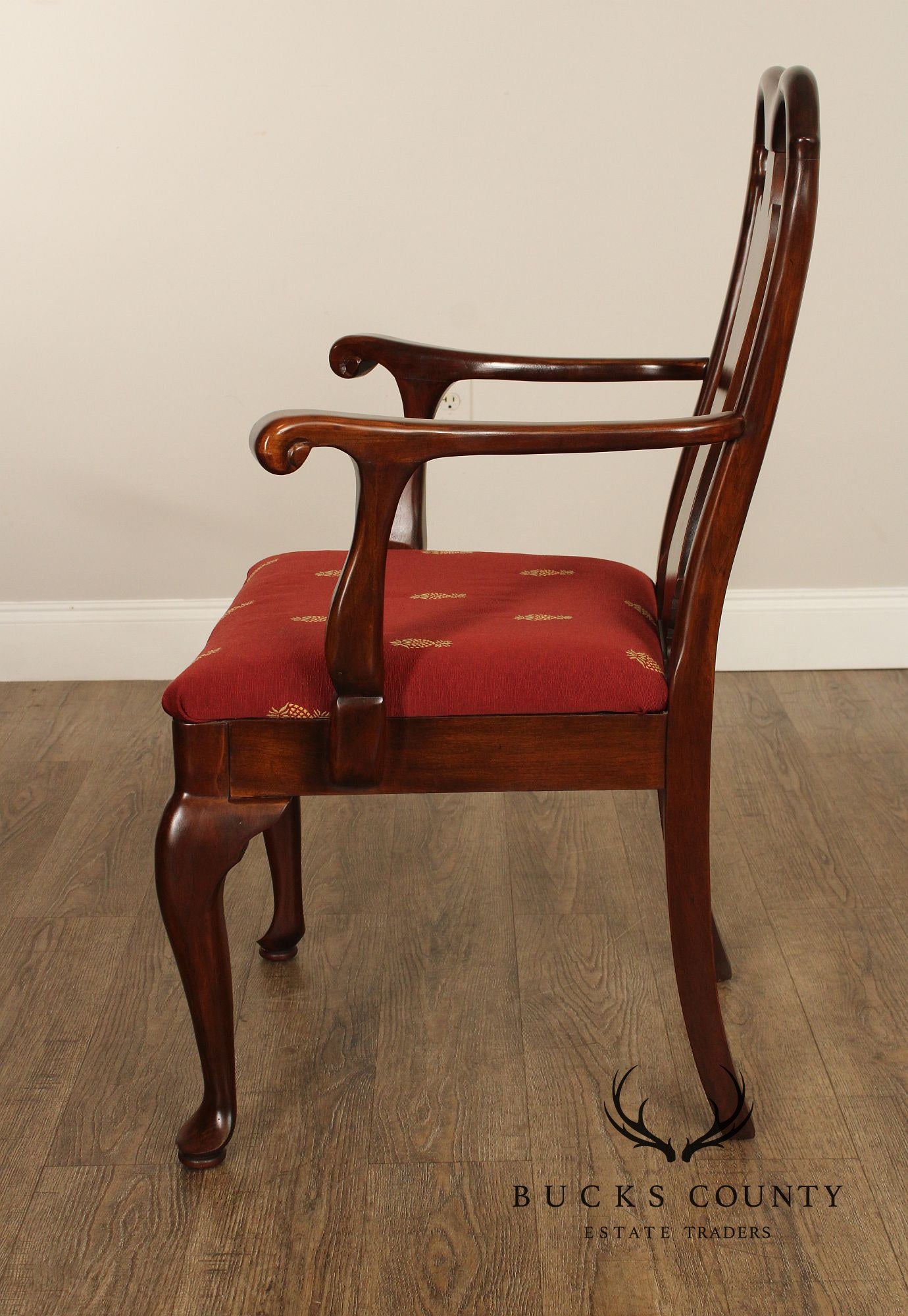 Harden Queen Anne Style Set of Six Cherry Dining Chairs