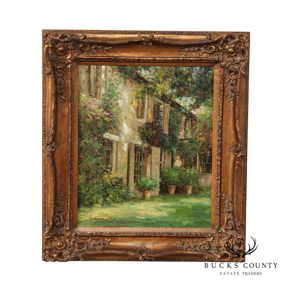 Vera Oxley Framed Oil Painting, Country Cottage