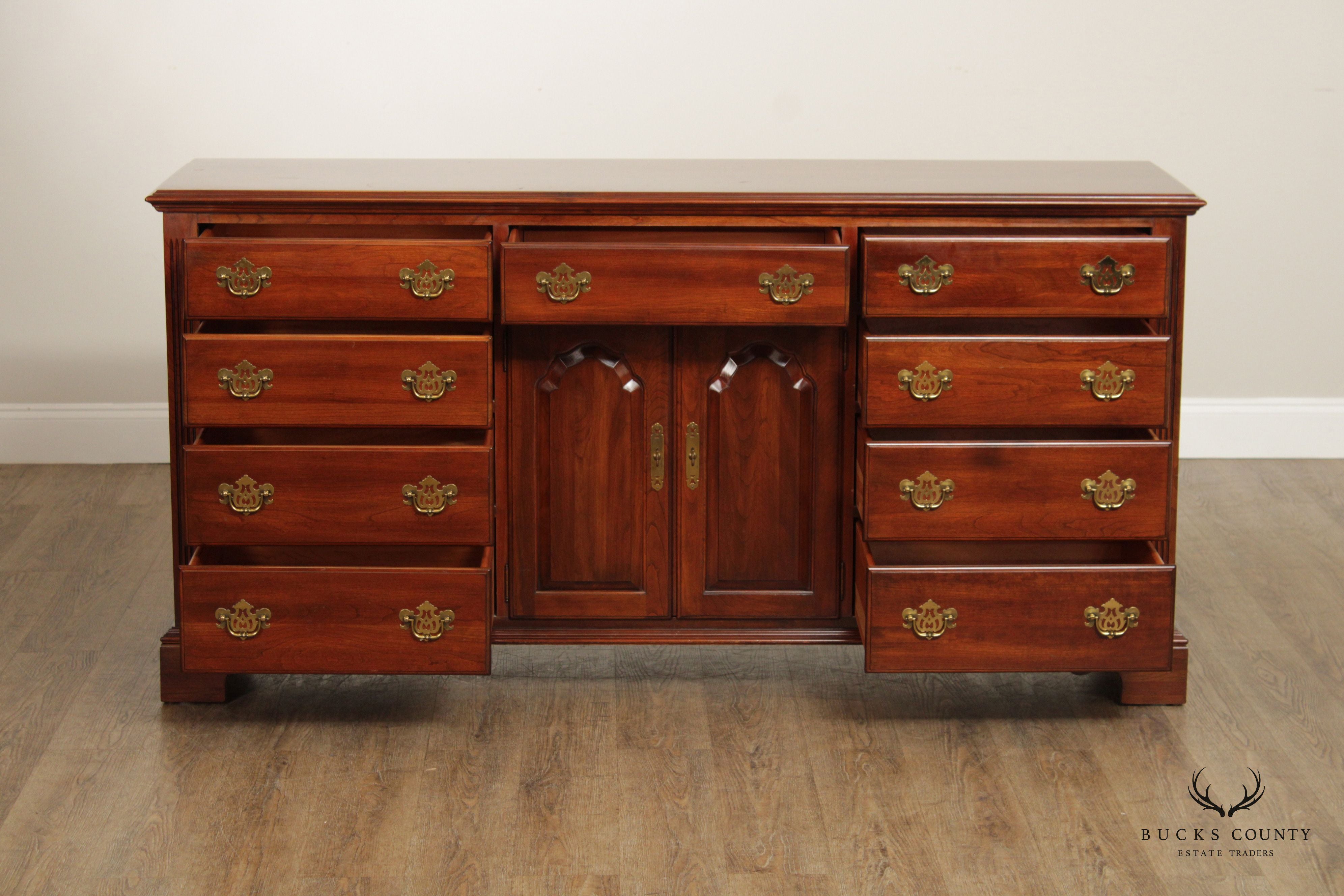 Knob Creek Chippendale Style Solid Cherry Long Dresser