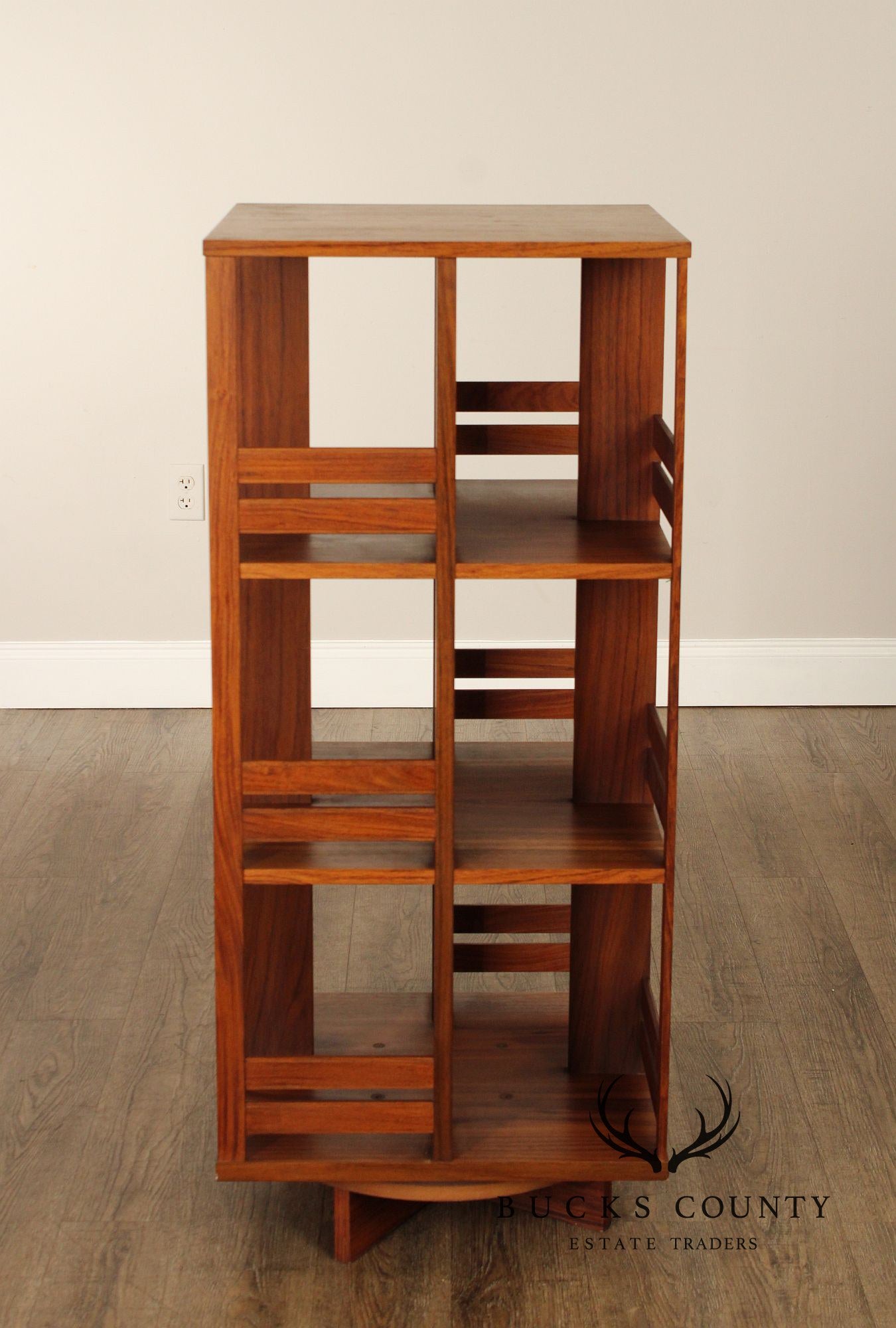 Danish Modern Teak Revolving Bookcase