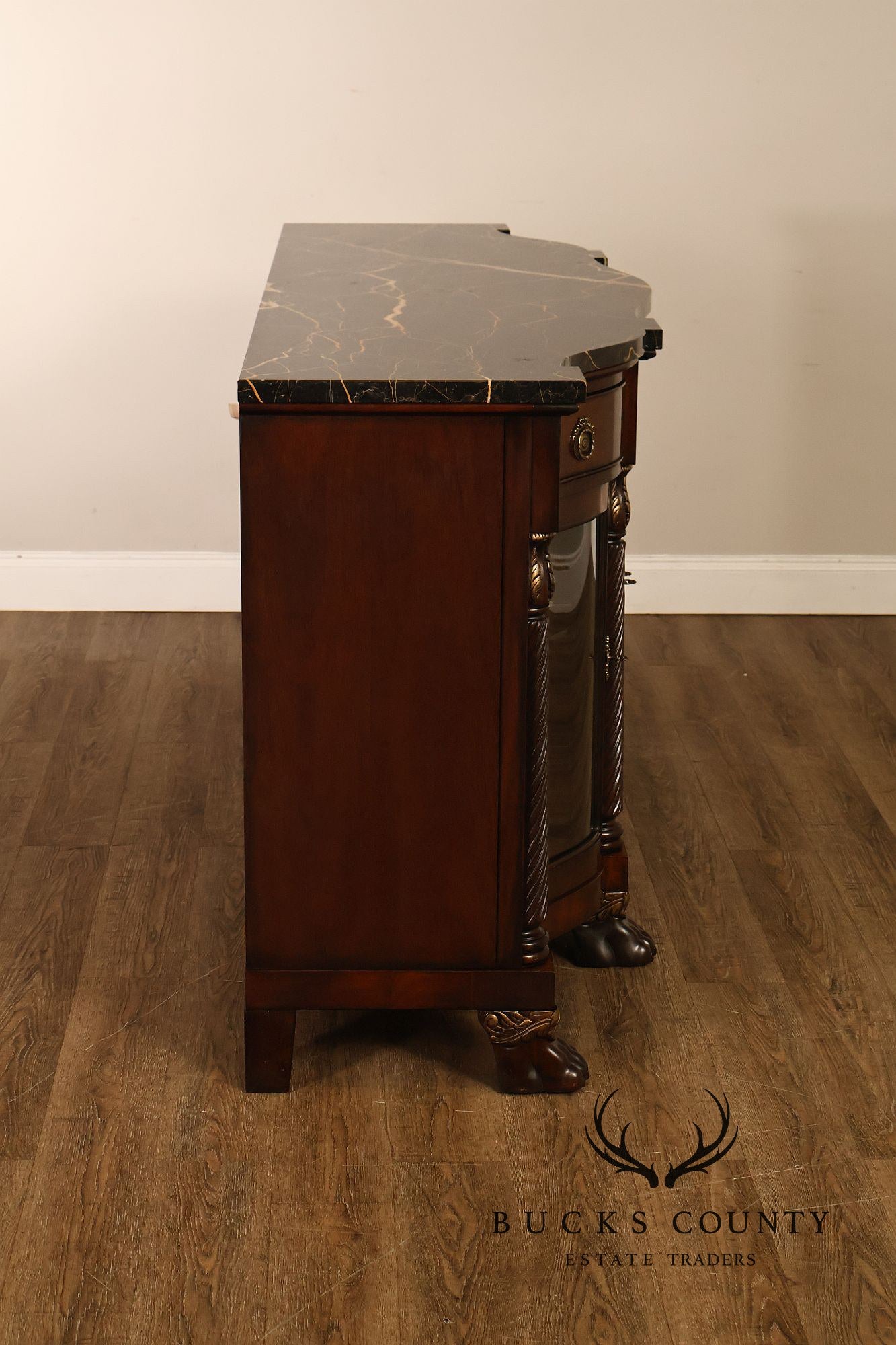 Henredon Historic Natchez Collection Marble Top Mahogany Sideboard