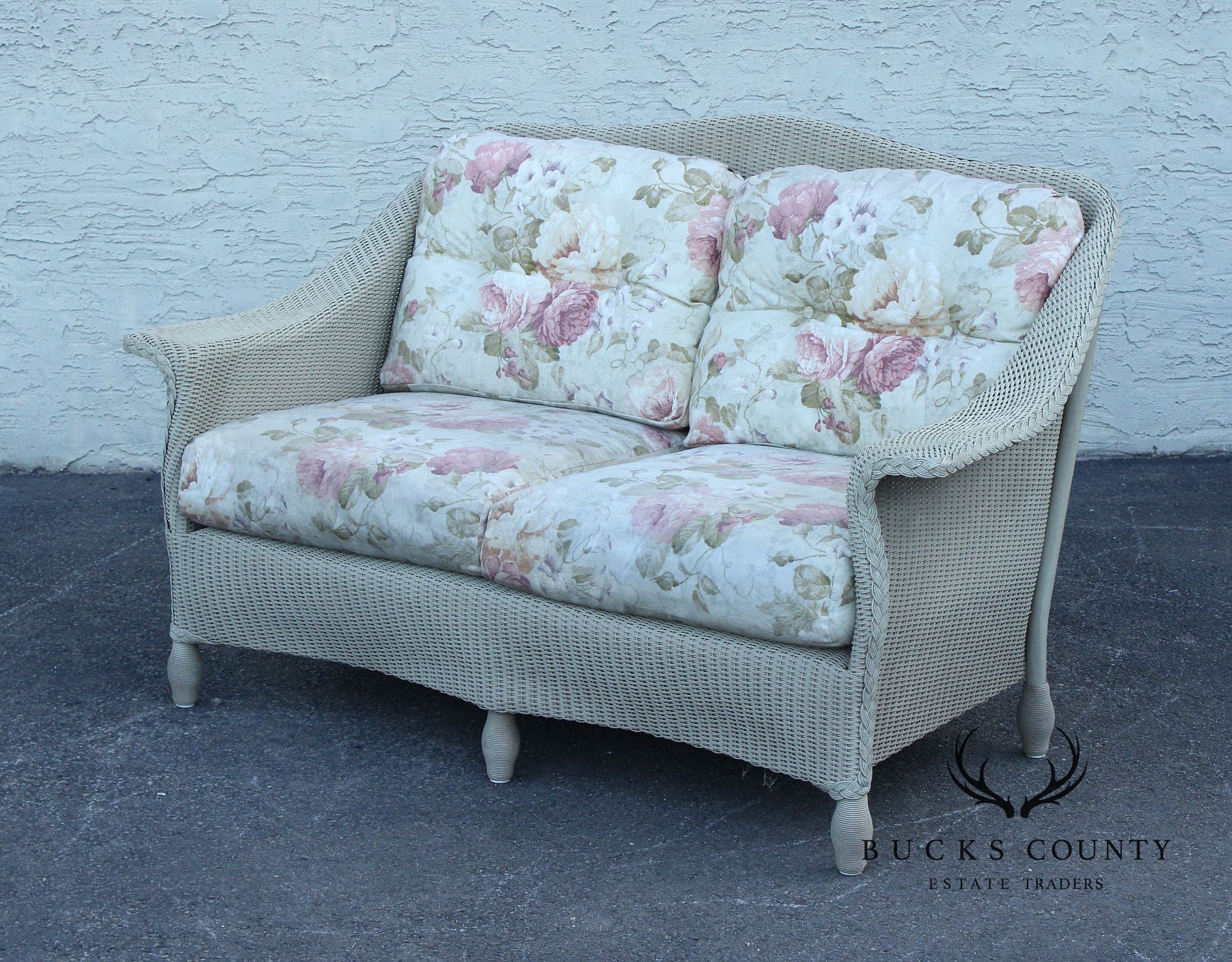 Lloyd Loom Outdoor Wicker Loveseat