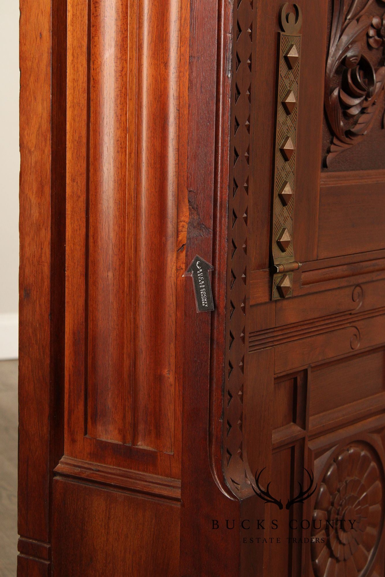 Antique Victorian Aesthetic Carved Walnut Drop Front Writing Desk